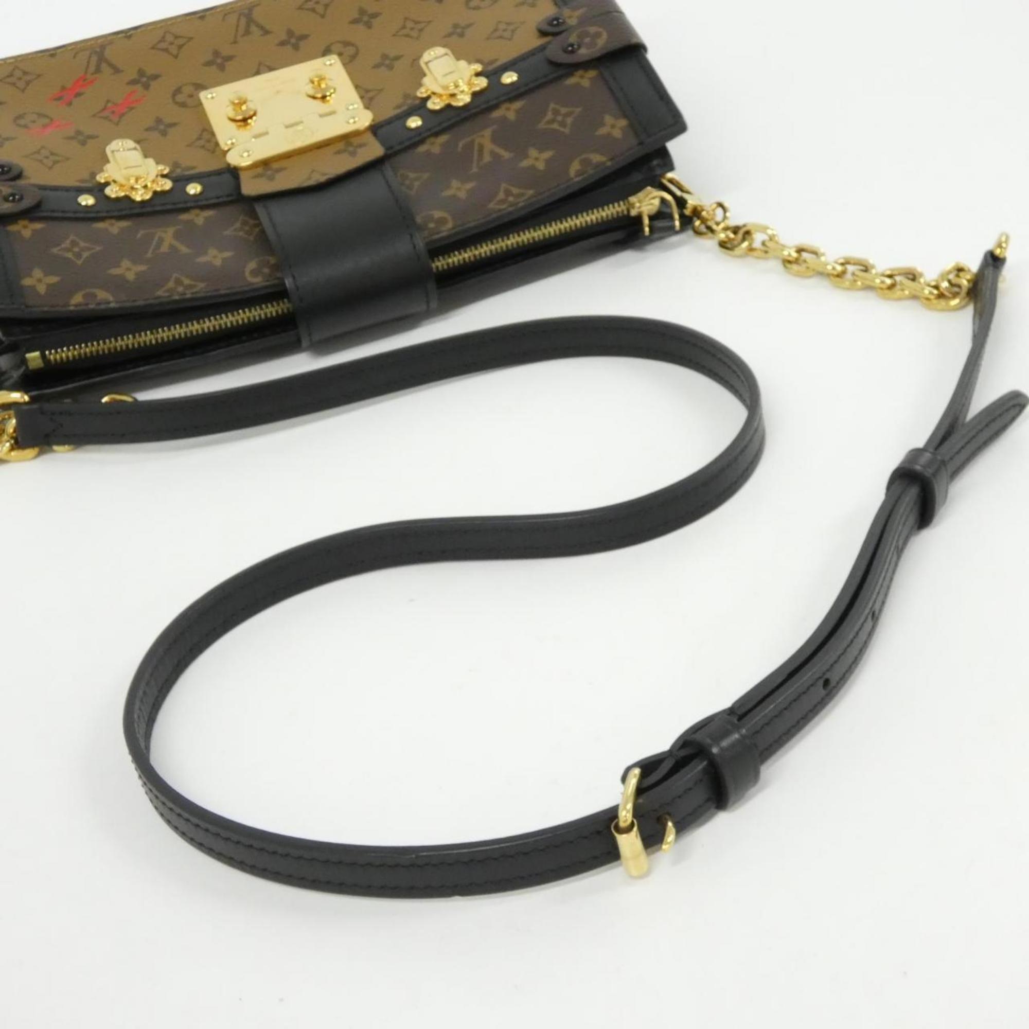 Louis Vuitton Marron Coated Canvas Shoulder Bag (Pre-Owned)