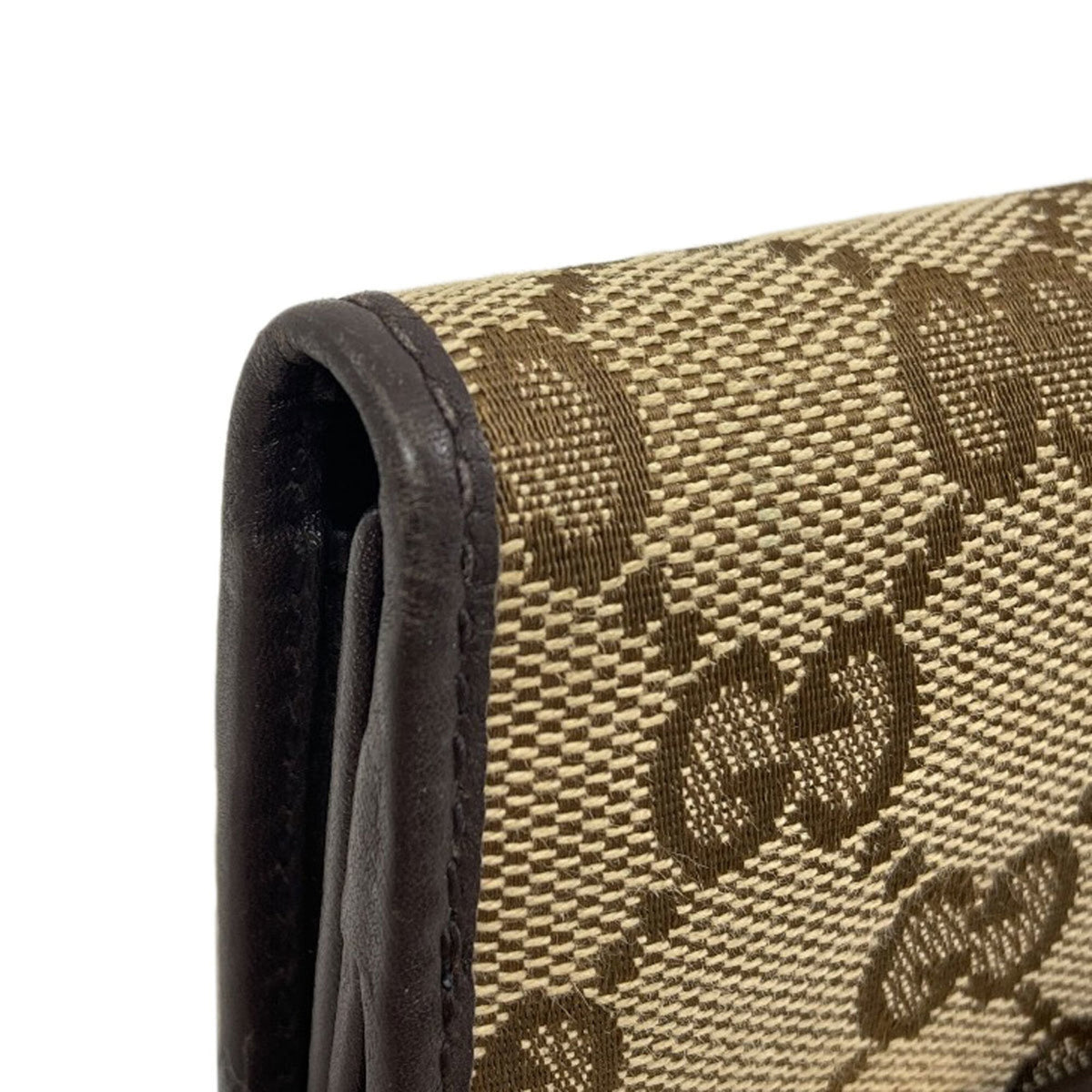 Gucci Brown Canvas Wallet (Tri-Fold) (Pre-Owned)