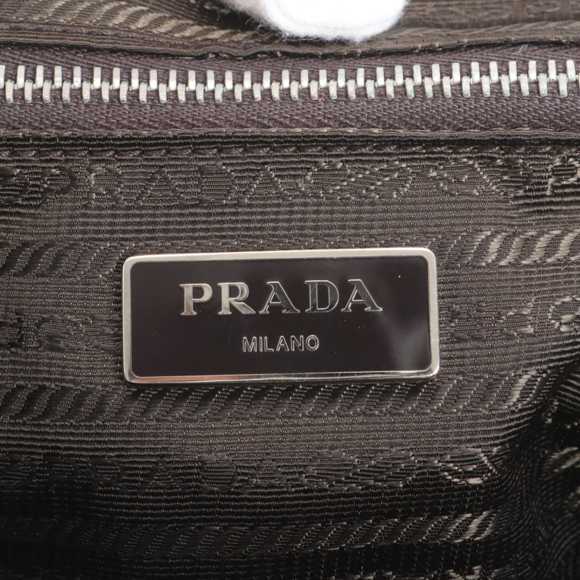 Prada Blue Brown Purple Leather Canvas Shoulder Bag Tote Bag (Pre-Owned)