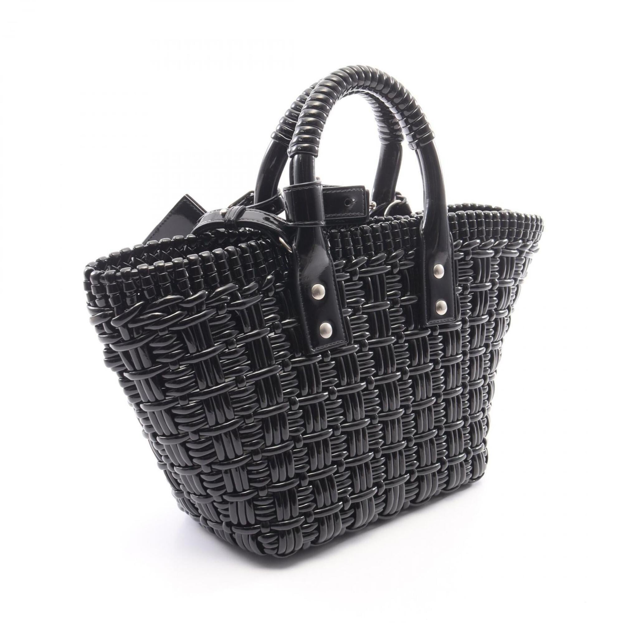 Balenciaga Black Leather Basket Tote Bag (Pre-Owned)