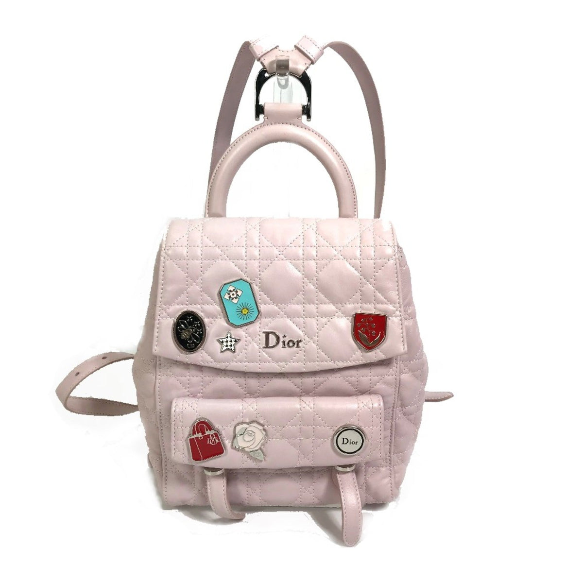 Christian Dior Pink Leather Backpack (Pre-Owned)