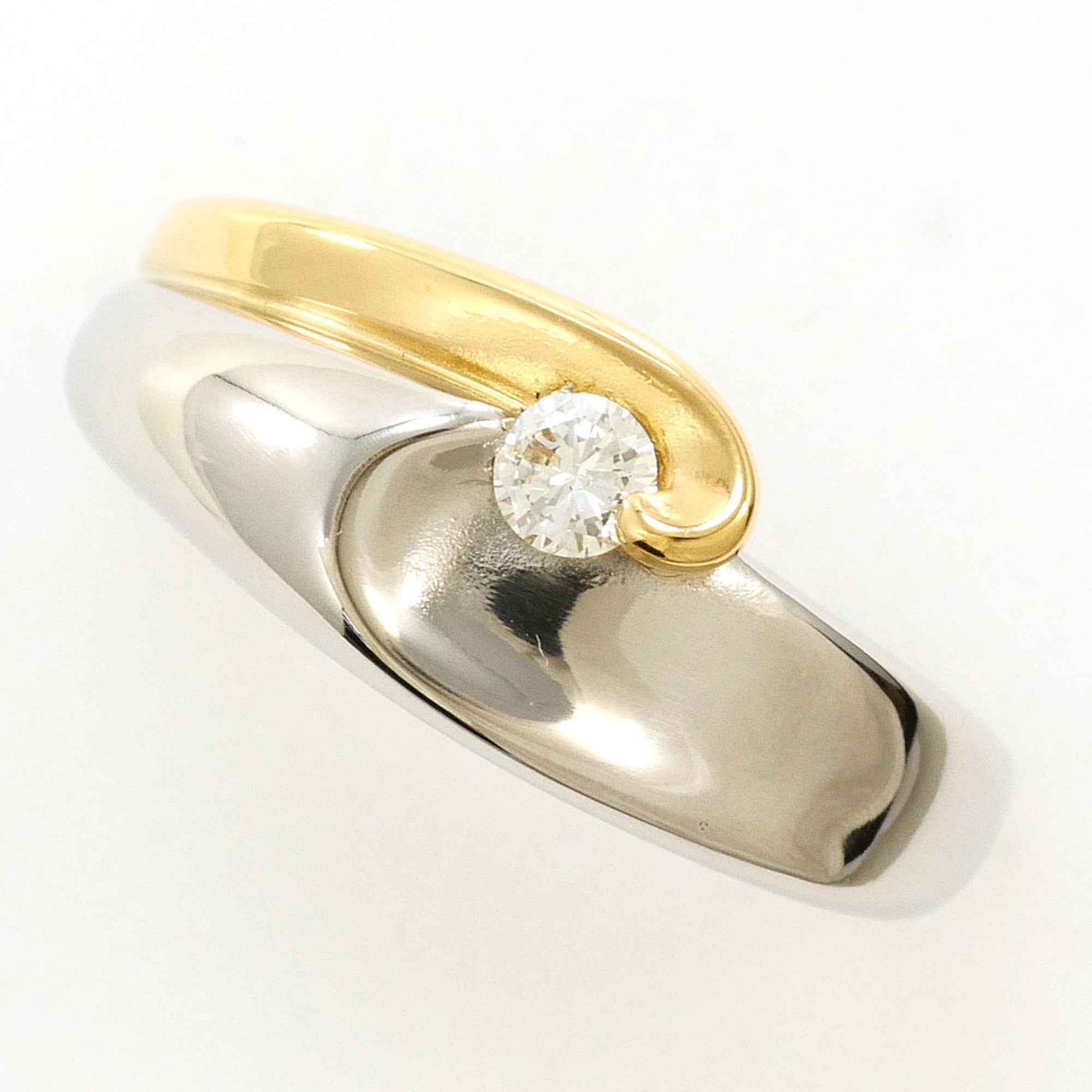 Unbranded Platinum Yellow Gold Yellow Gold (18K) Platinum 900 Band Ring (Pre-Owned)