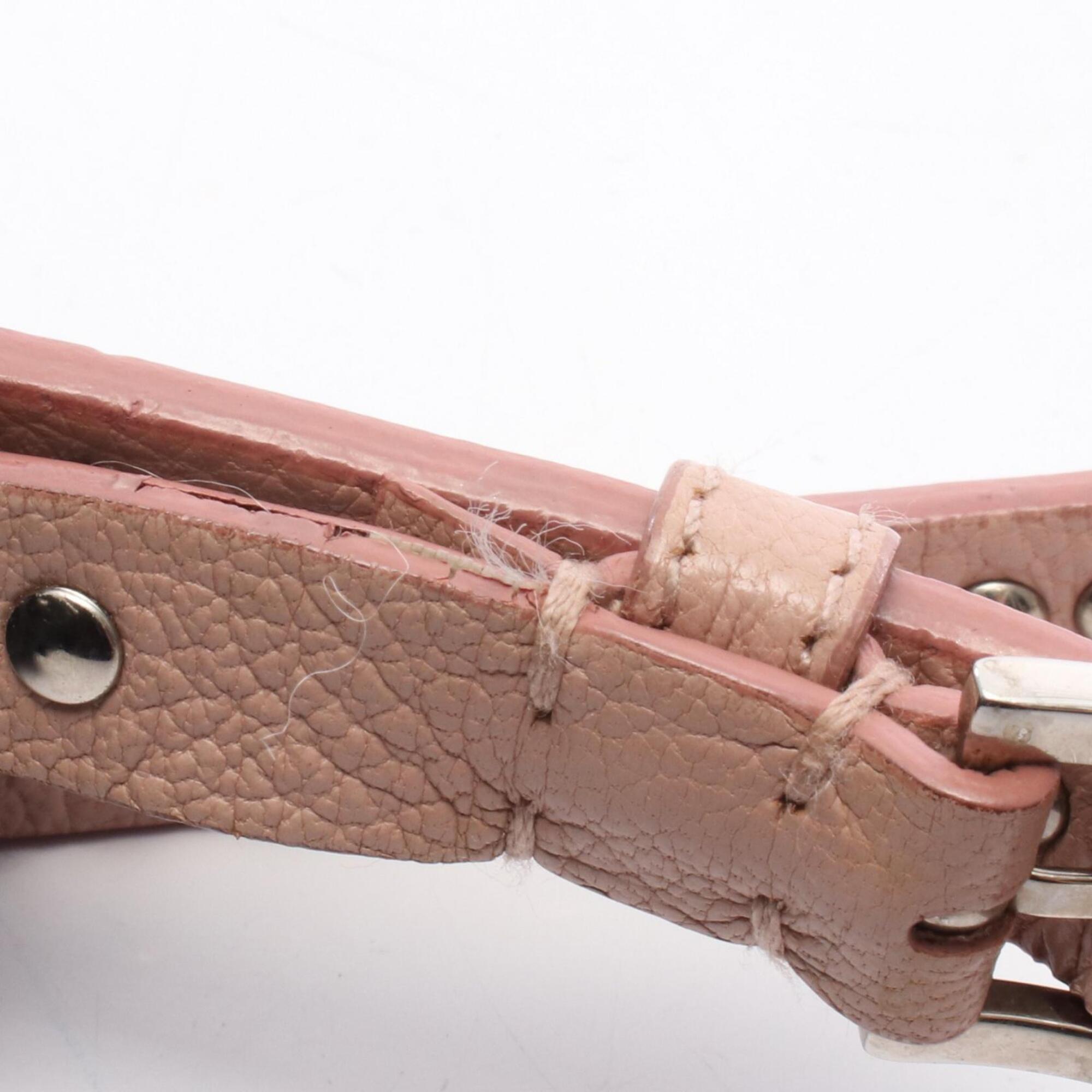 Miu Miu Pink Leather Handbag Shoulder Bag (Pre-Owned)