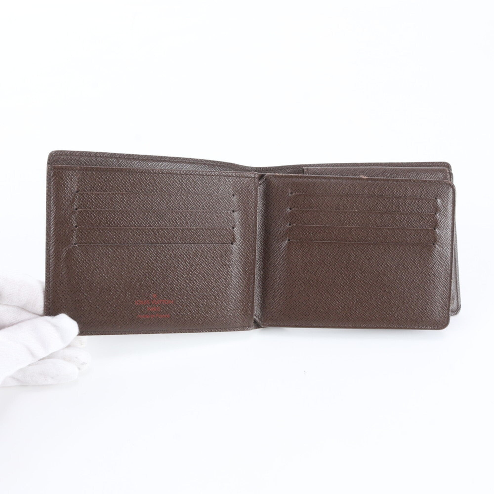 Louis Vuitton Ebene Leather Coated Canvas Wallet (Bi-Fold) (Pre-Owned)