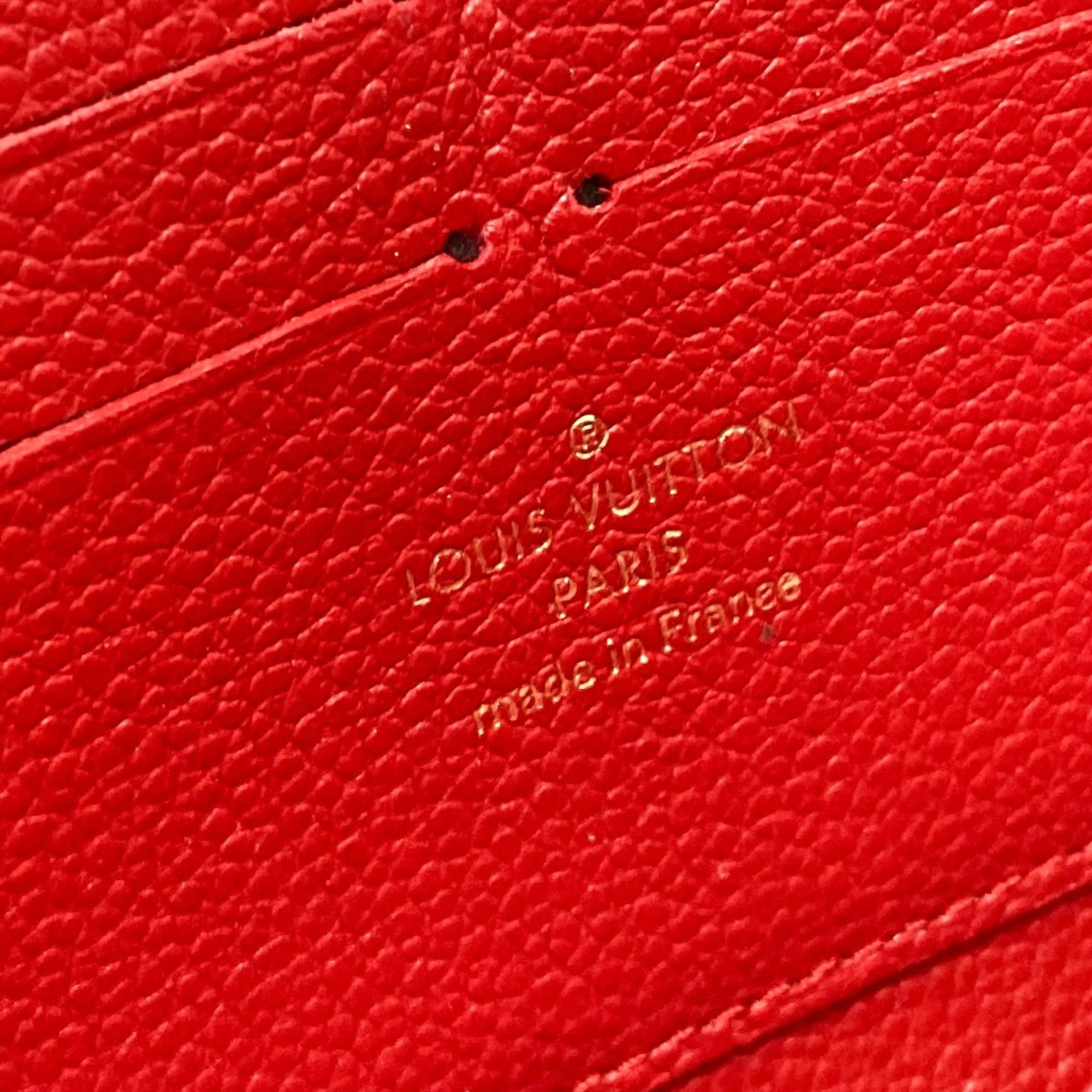 Louis Vuitton Monogram Empreinte Cerise Red Color Monogram Empreinte Long Wallet (Bi-Fold) (Pre-Owned)