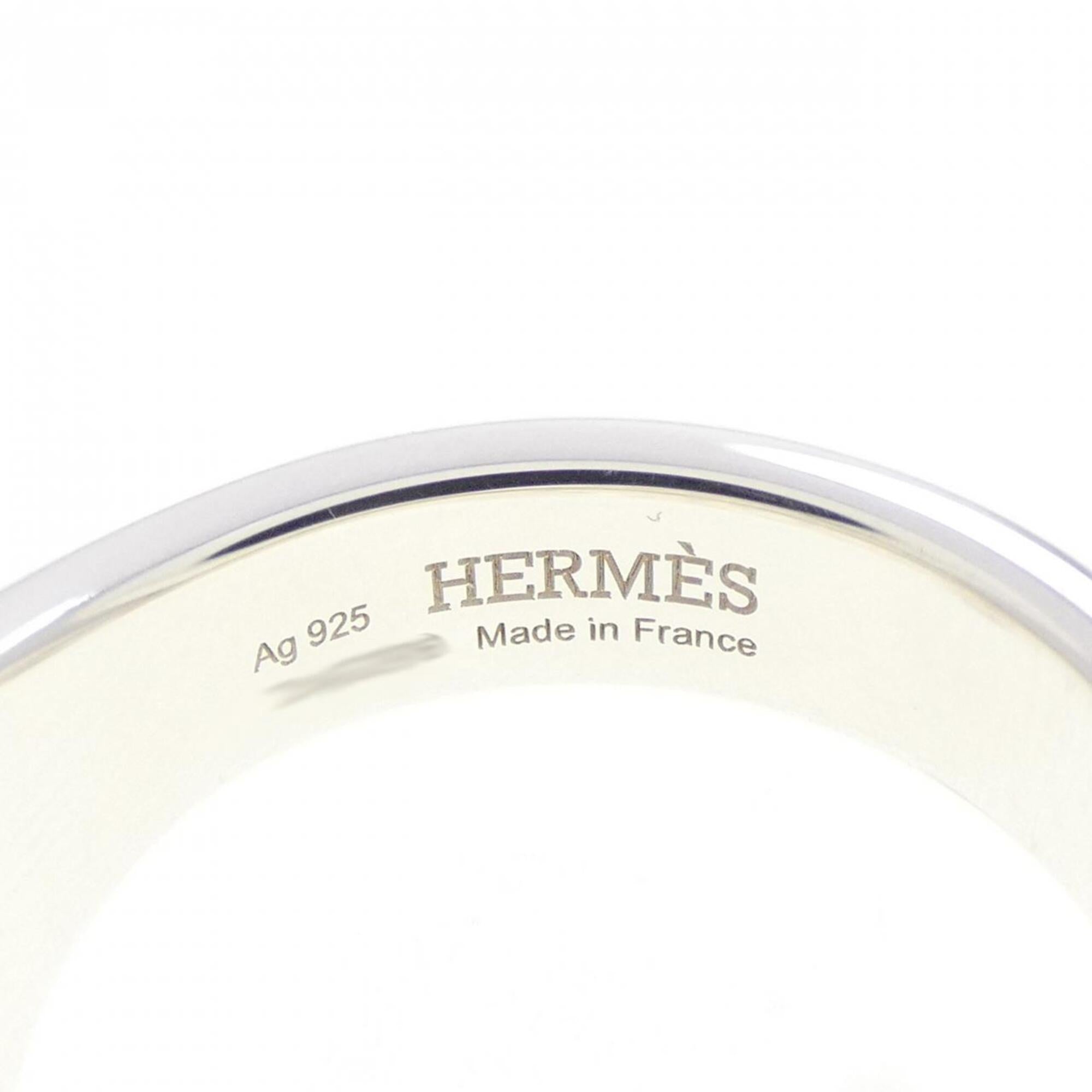 Hermes Silver 925 Band Ring (Pre-Owned)