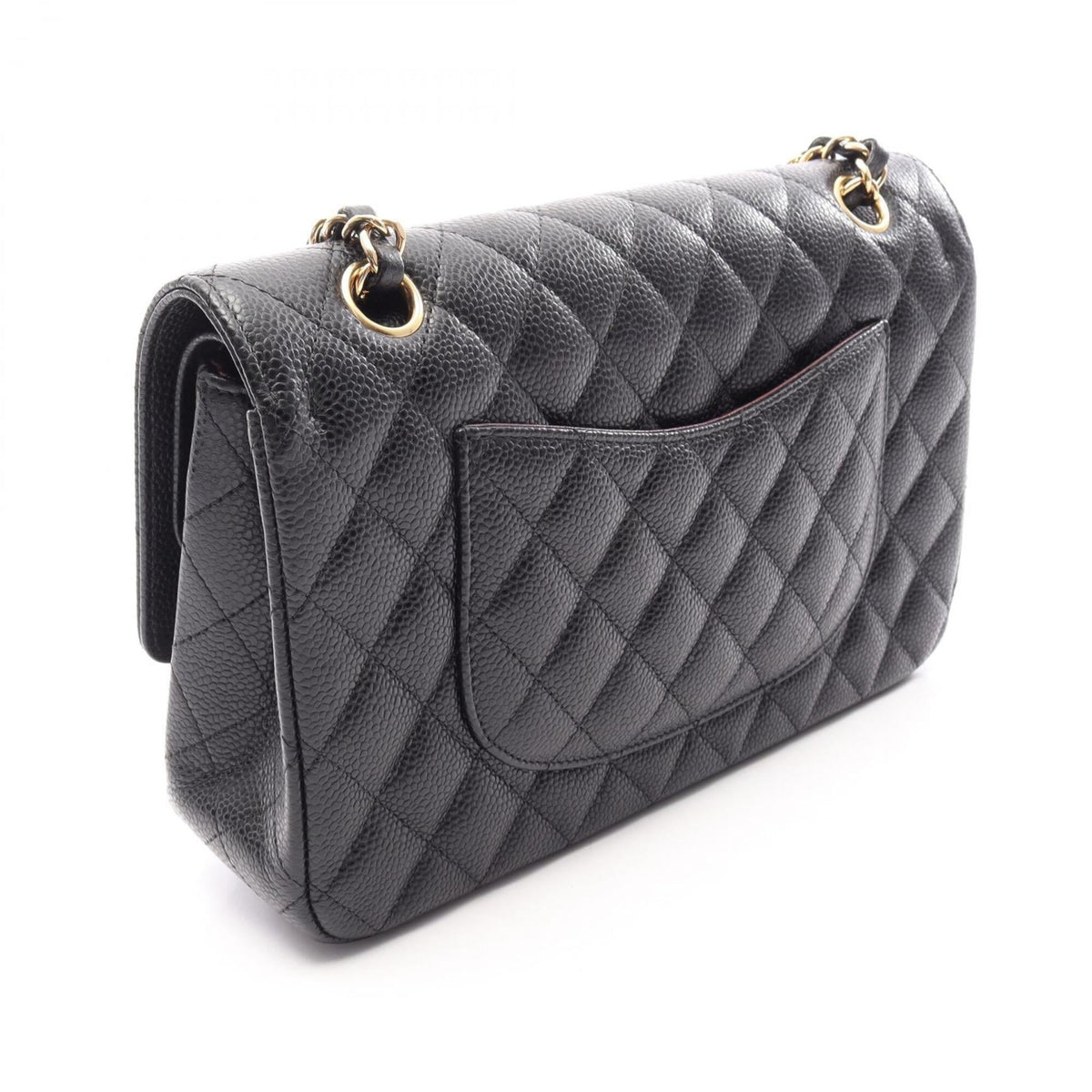 Chanel Black Grained Calfskin Handbag Shoulder Bag (Pre-Owned)