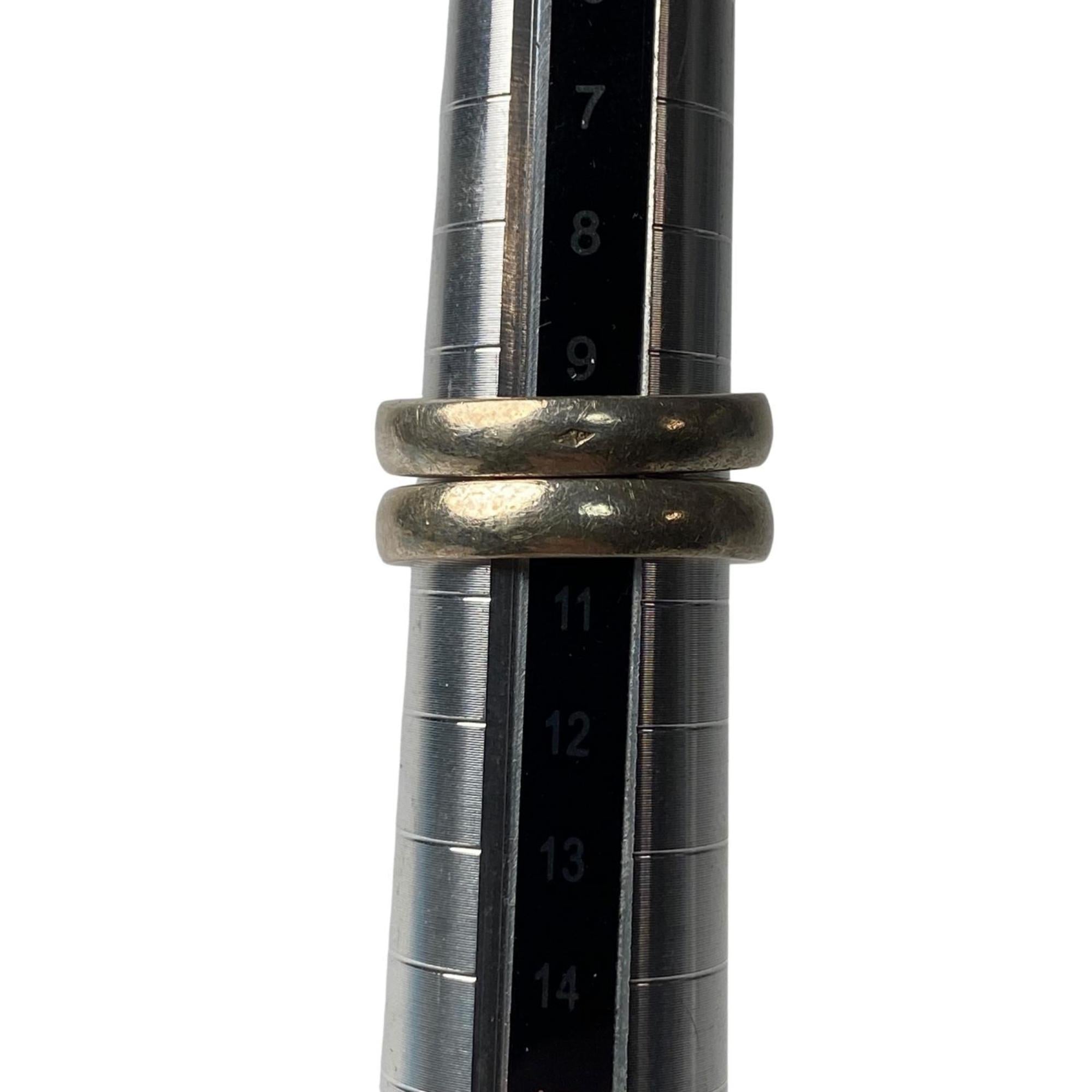 Hermes Gold Silver 925 Band Ring (Pre-Owned)