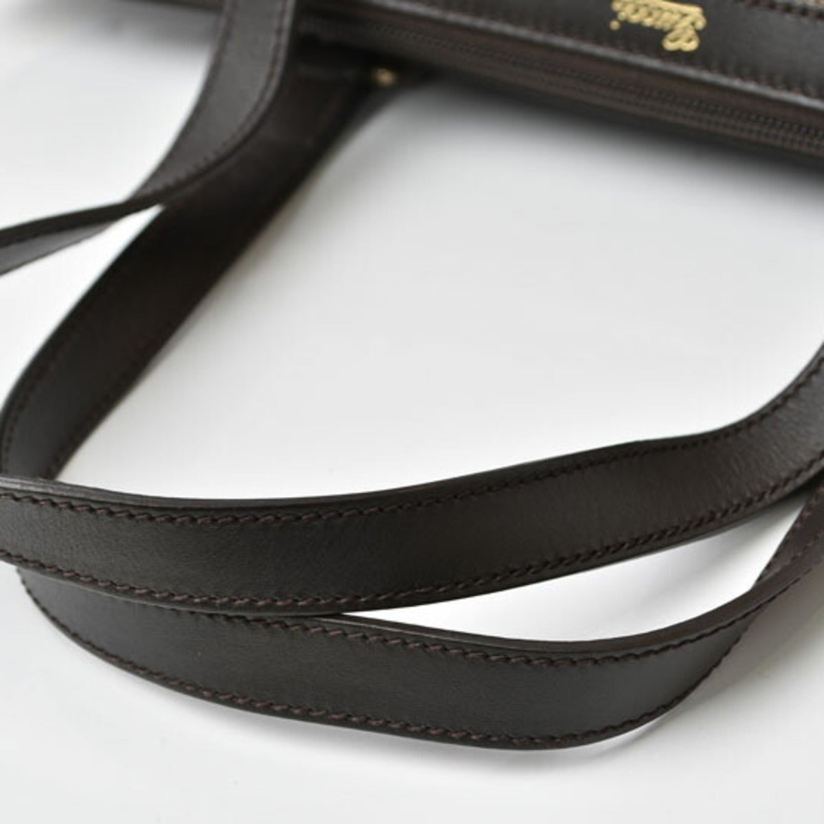 Gucci Black Dark Brown Gg Canvas Shopping Bag Tote Bag (Pre-Owned)