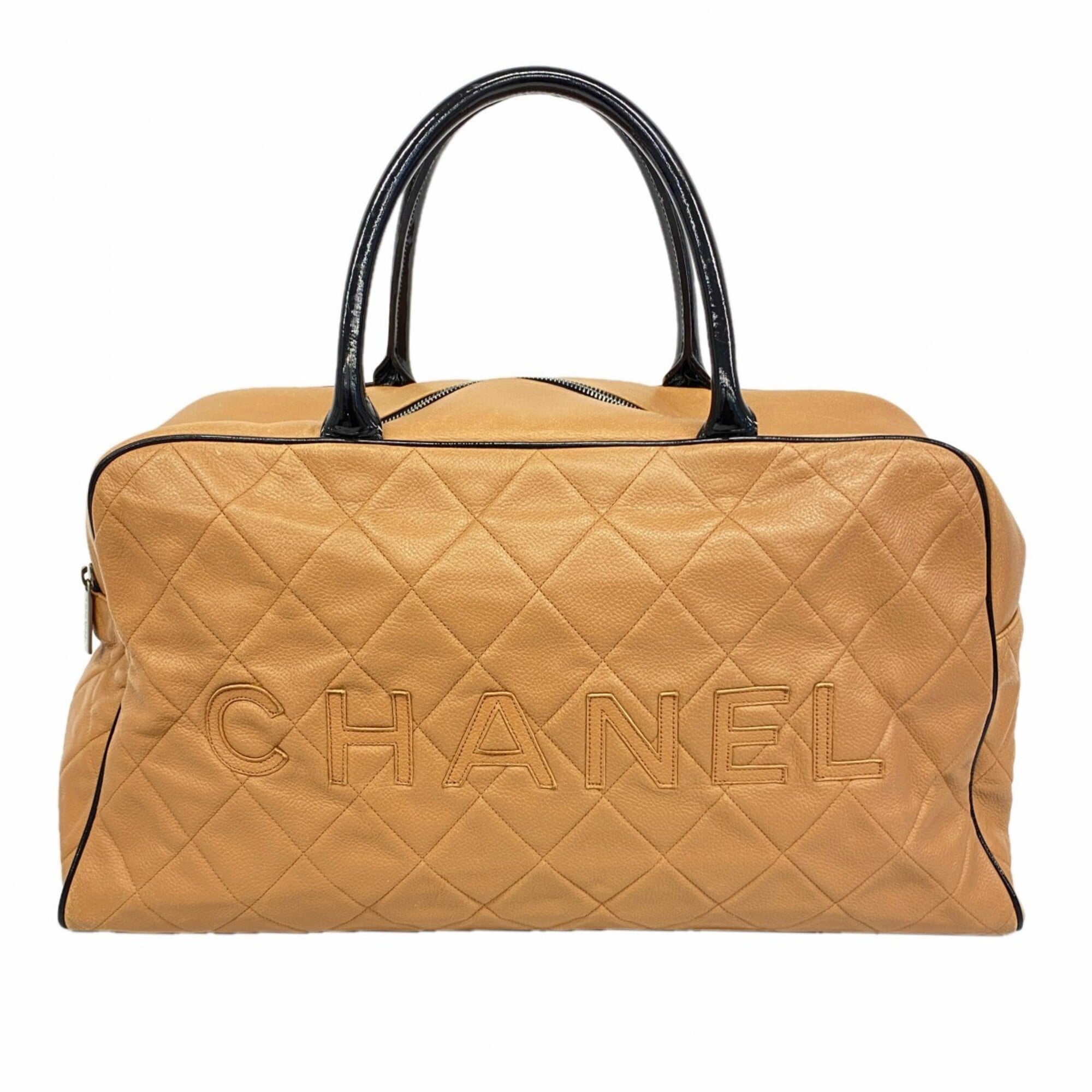 Chanel Brown Leather Boston Bag (Pre-Owned)