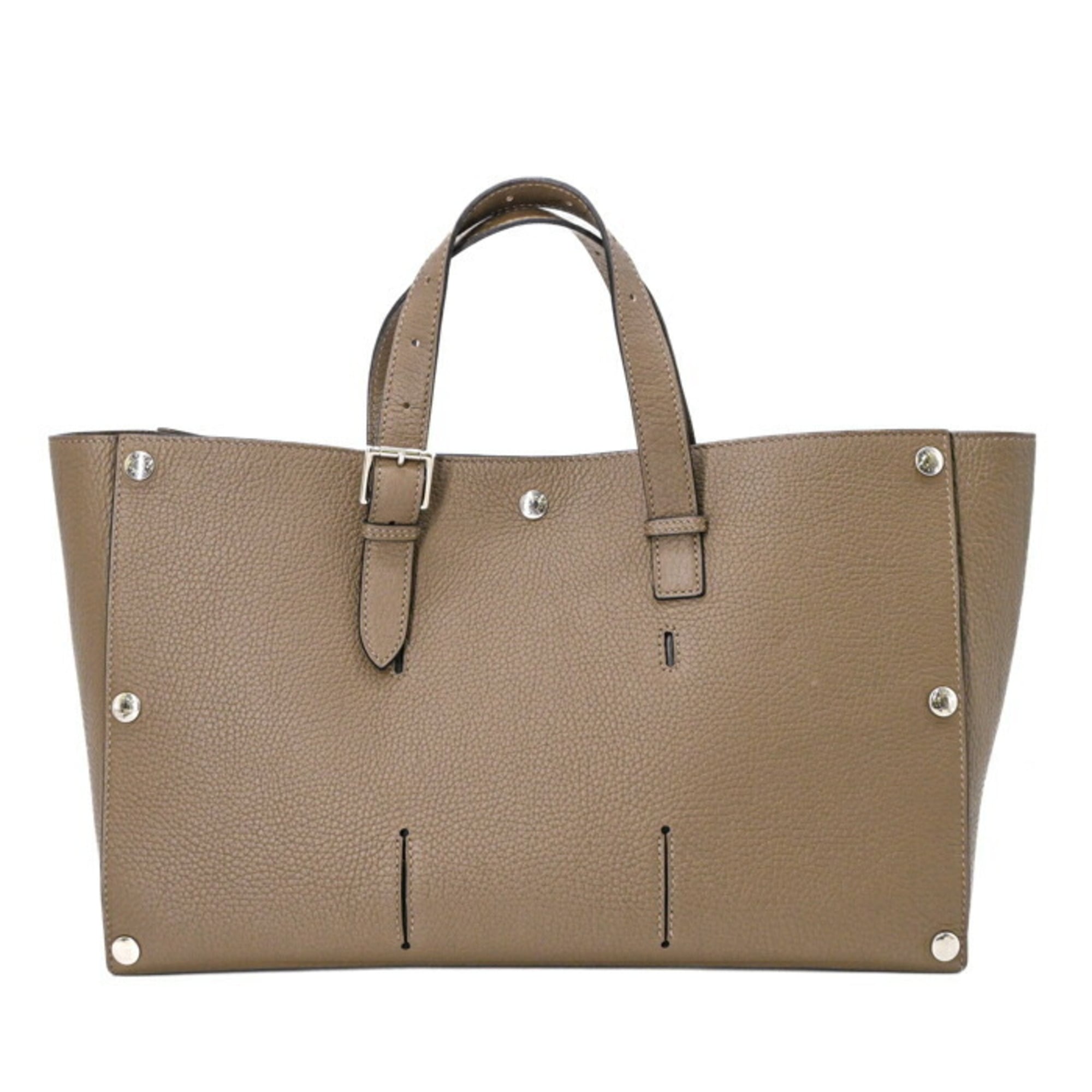 Hermes Etoupe Gray Taurillon Clemence Leather Handbag (Pre-Owned)