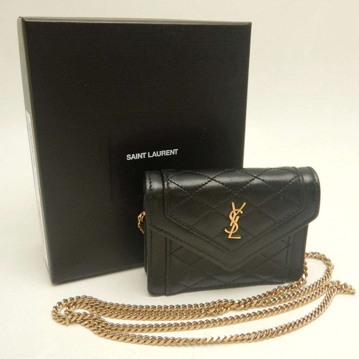 Saint Laurent Gold Leather Shoulder Bag (Pre-Owned)