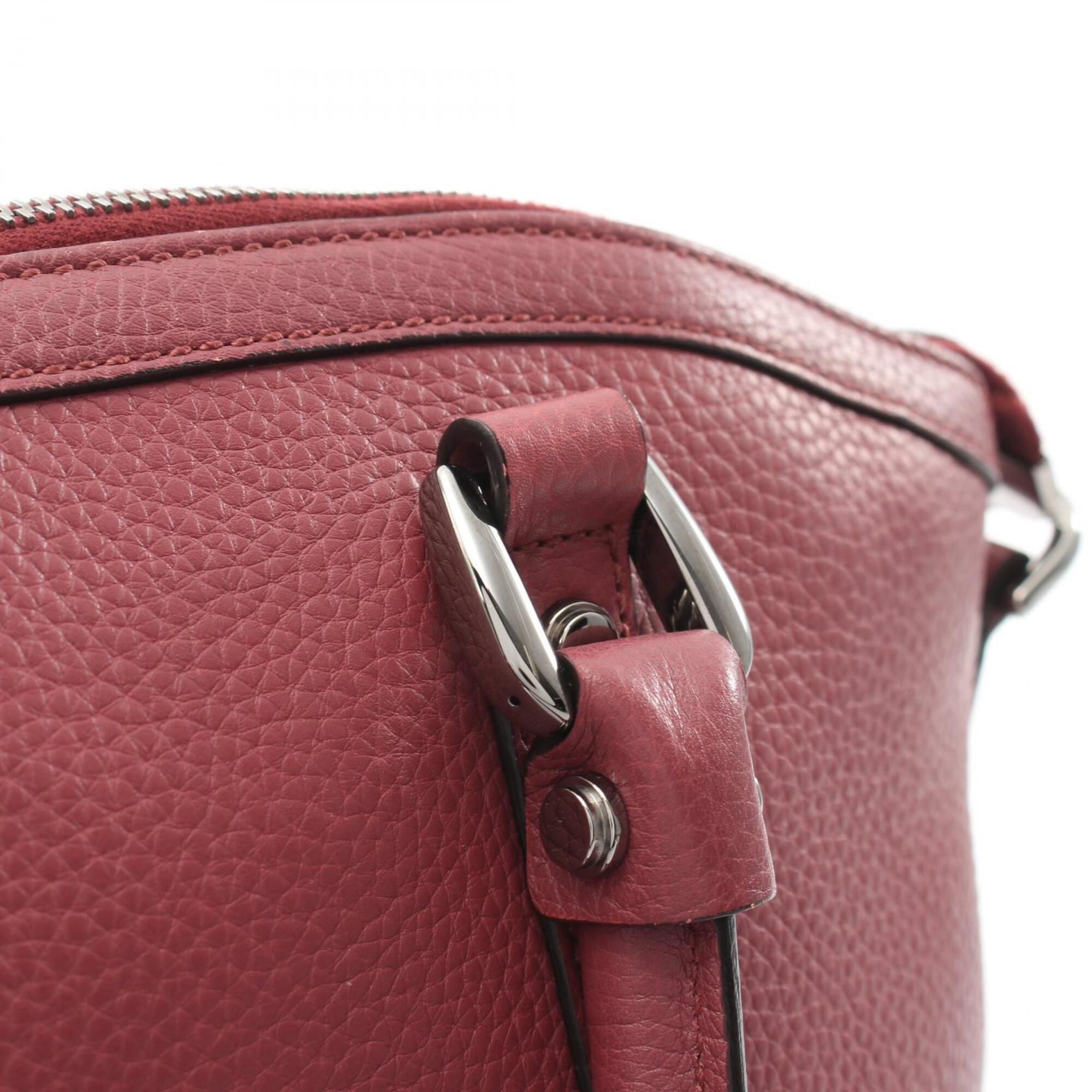 Gucci Bordeaux Leather Handbag Tote Bag (Pre-Owned)