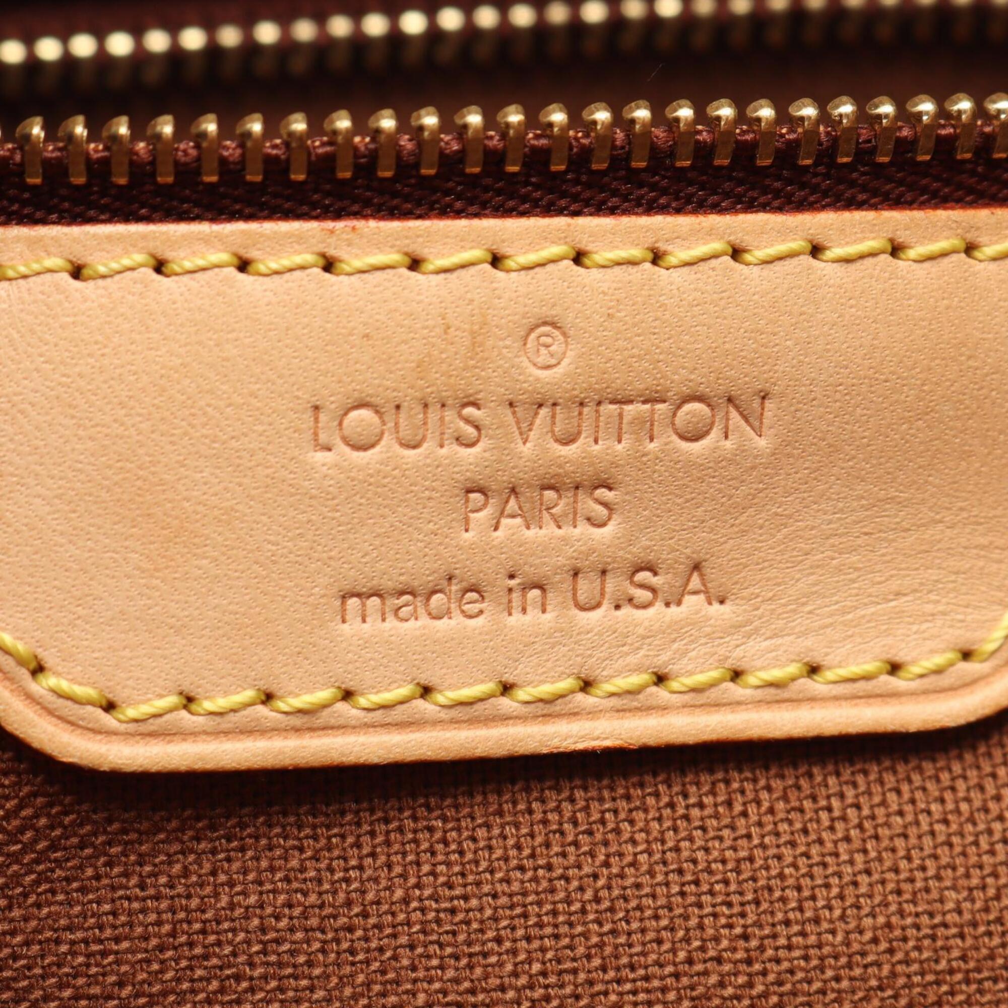 Louis Vuitton Brown Pvc Coated Canvas Leather Handbag Shoulder Bag (Pre-Owned)