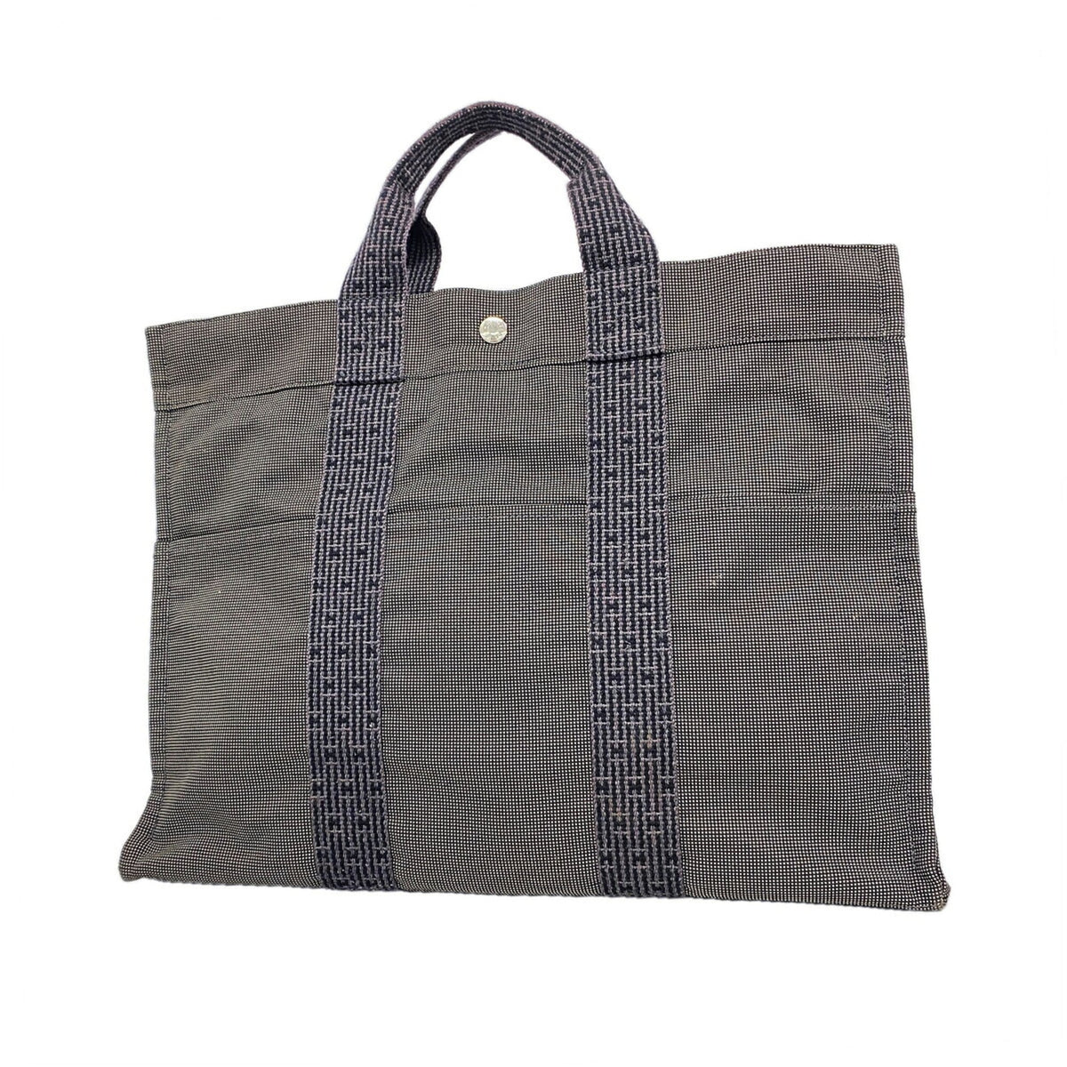 Hermes Gray Nylon Tote Bag (Pre-Owned)