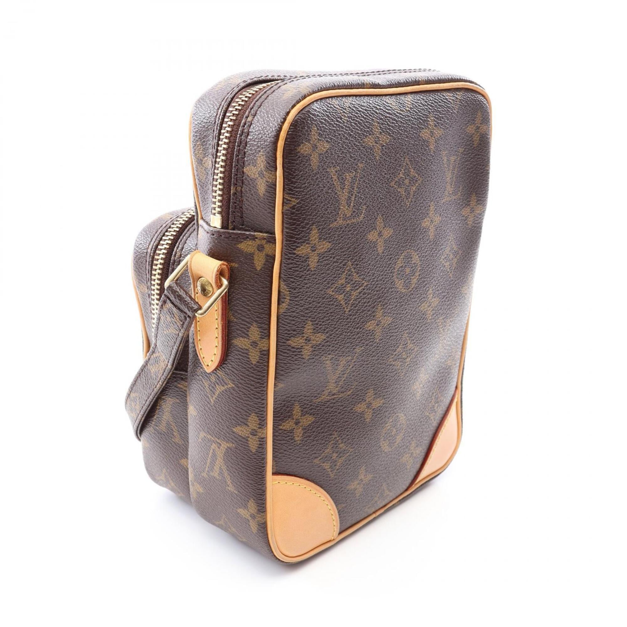 Louis Vuitton Brown Coated Canvas Pvc Monogram Leather Handbag Shoulder Bag (Pre-Owned)