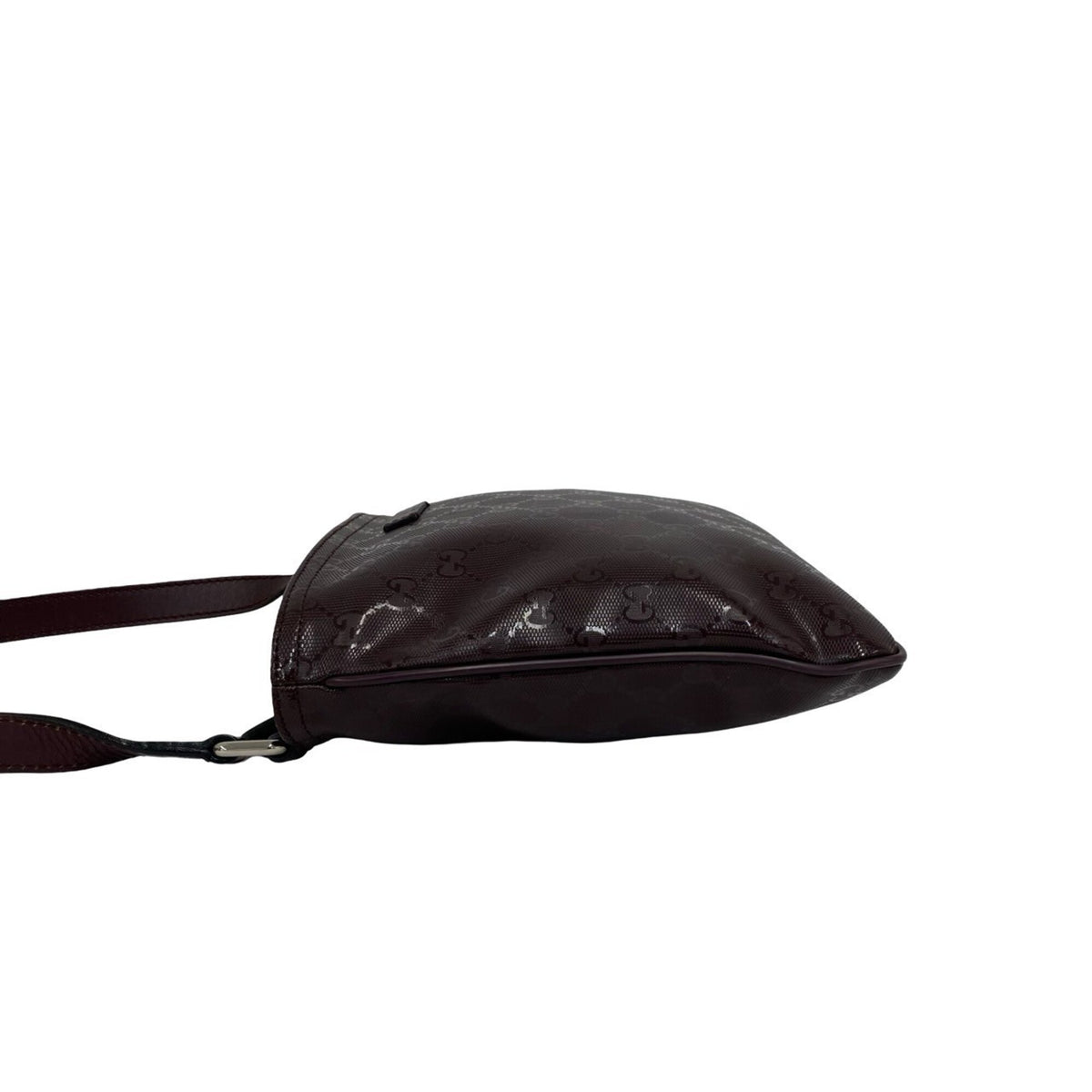 Gucci Red Color Wine Leather Pvc Pochette Shoulder Bag (Pre-Owned)