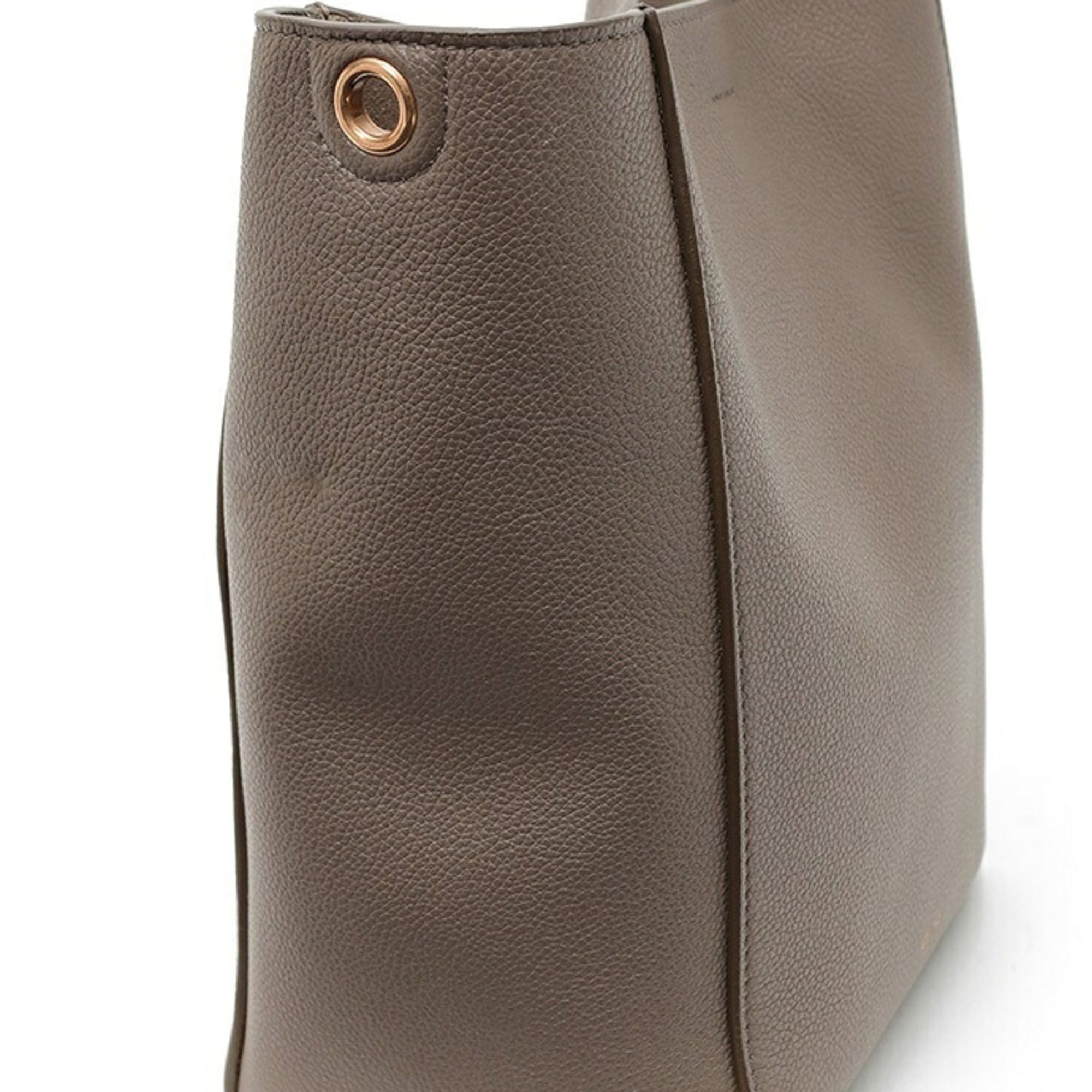 Celine Grayish Leather Shoulder Bag (Pre-Owned)
