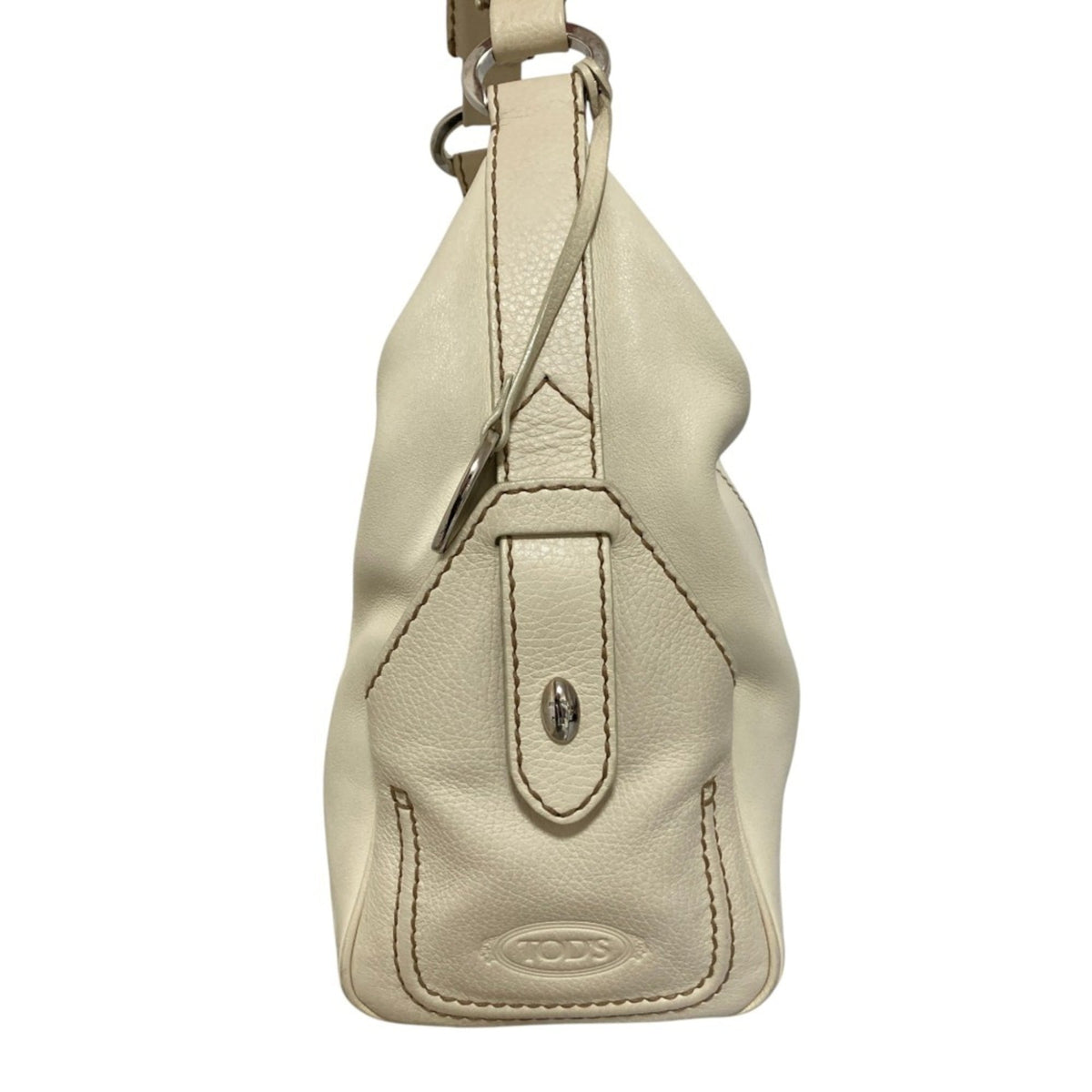 Tod's White Leather Shoulder Bag (Pre-Owned)