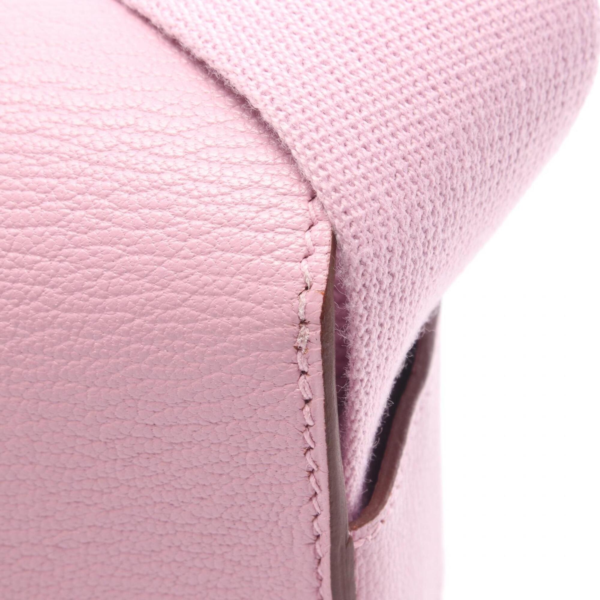 Hermes Pink Chevre Leather Handbag Shoulder Bag (Pre-Owned)