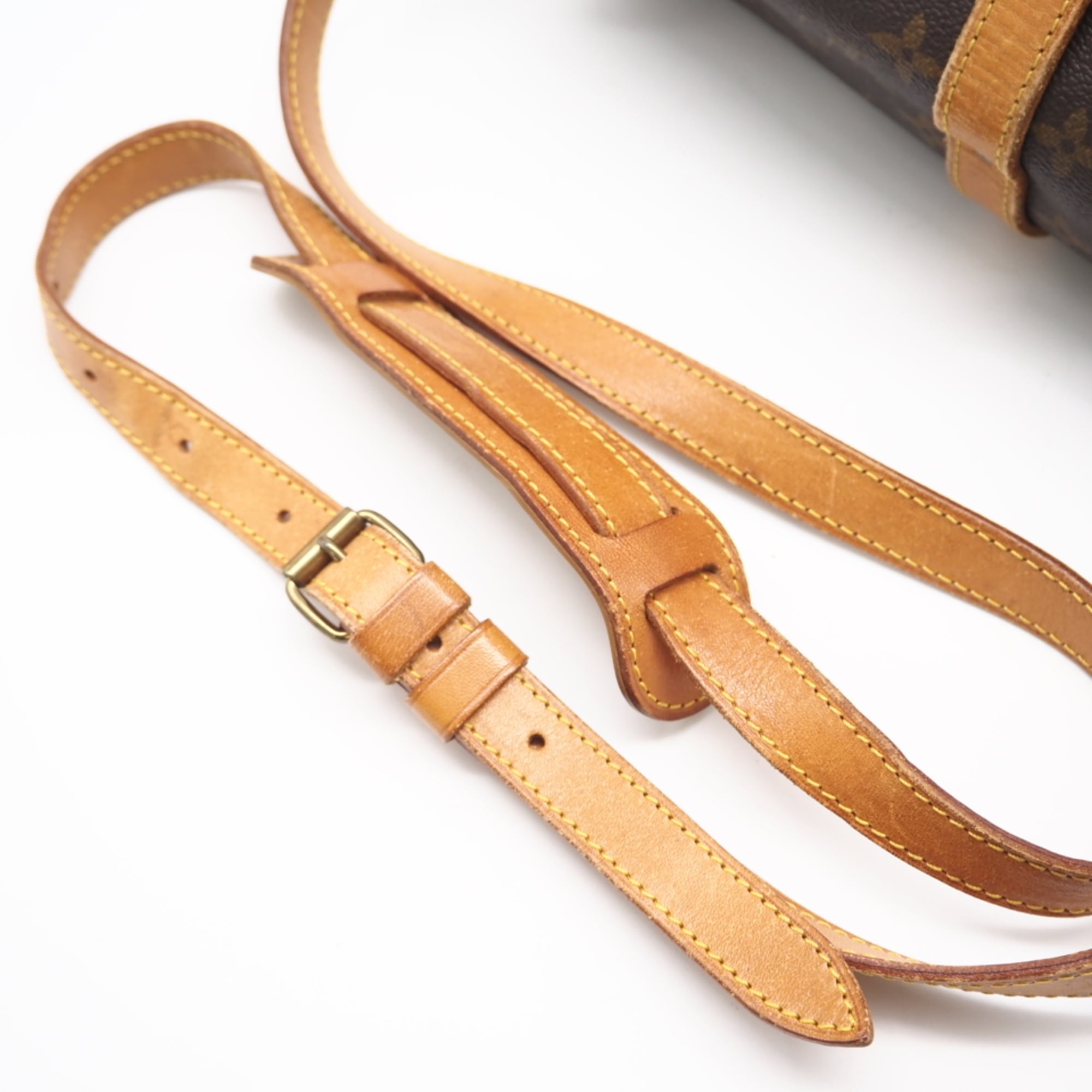 Louis Vuitton Monogram Brown Coated Canvas Leather Shoulder Bag (Pre-Owned)