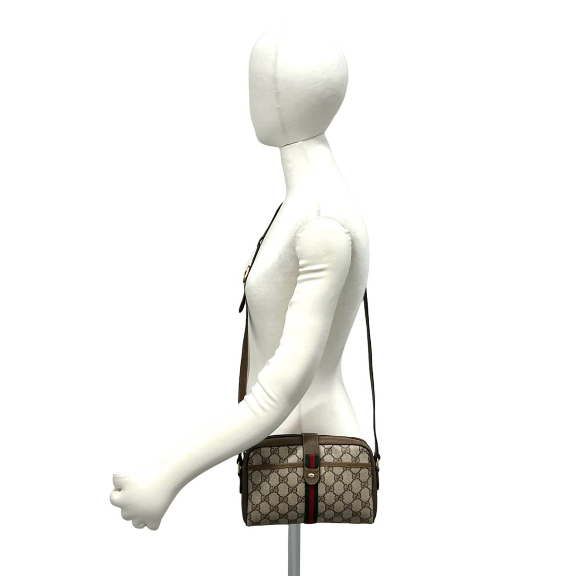 Gucci Brown Pvc Leather Shoulder Bag (Pre-Owned)
