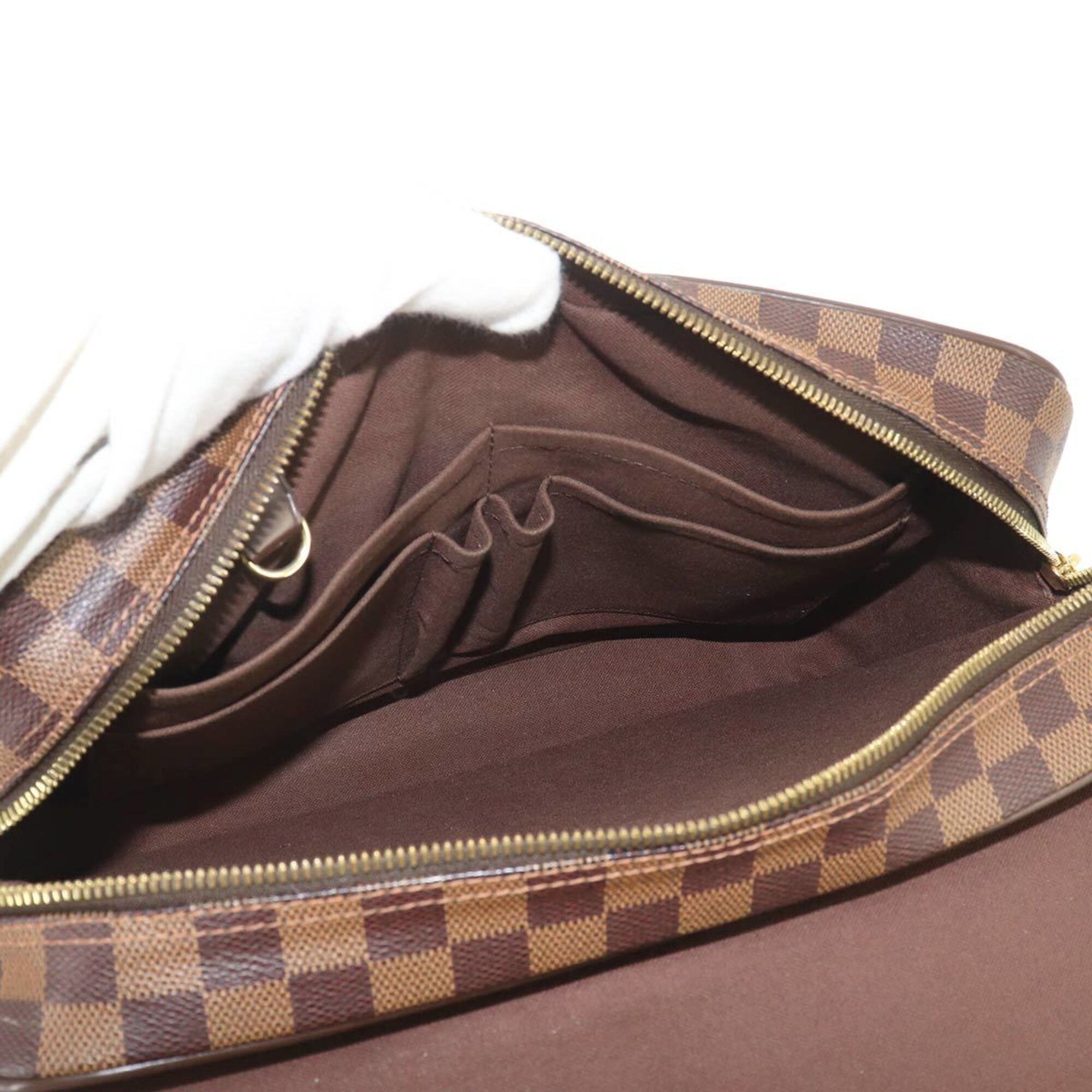 Louis Vuitton Brown Ebene Damier Canvas Handbag Shoulder Bag (Pre-Owned)