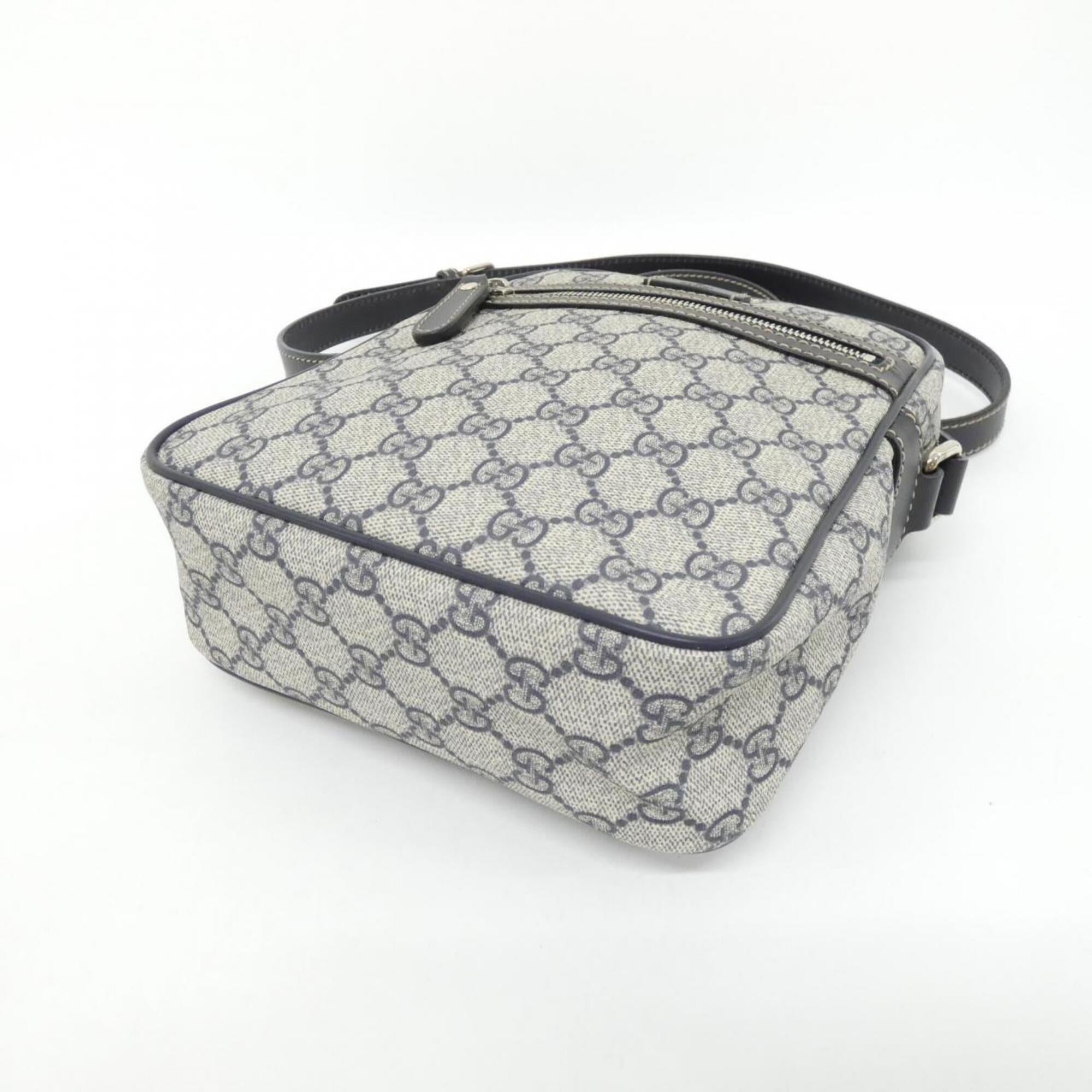 Gucci Beige Blue Gg Plus Shoulder Bag (Pre-Owned)
