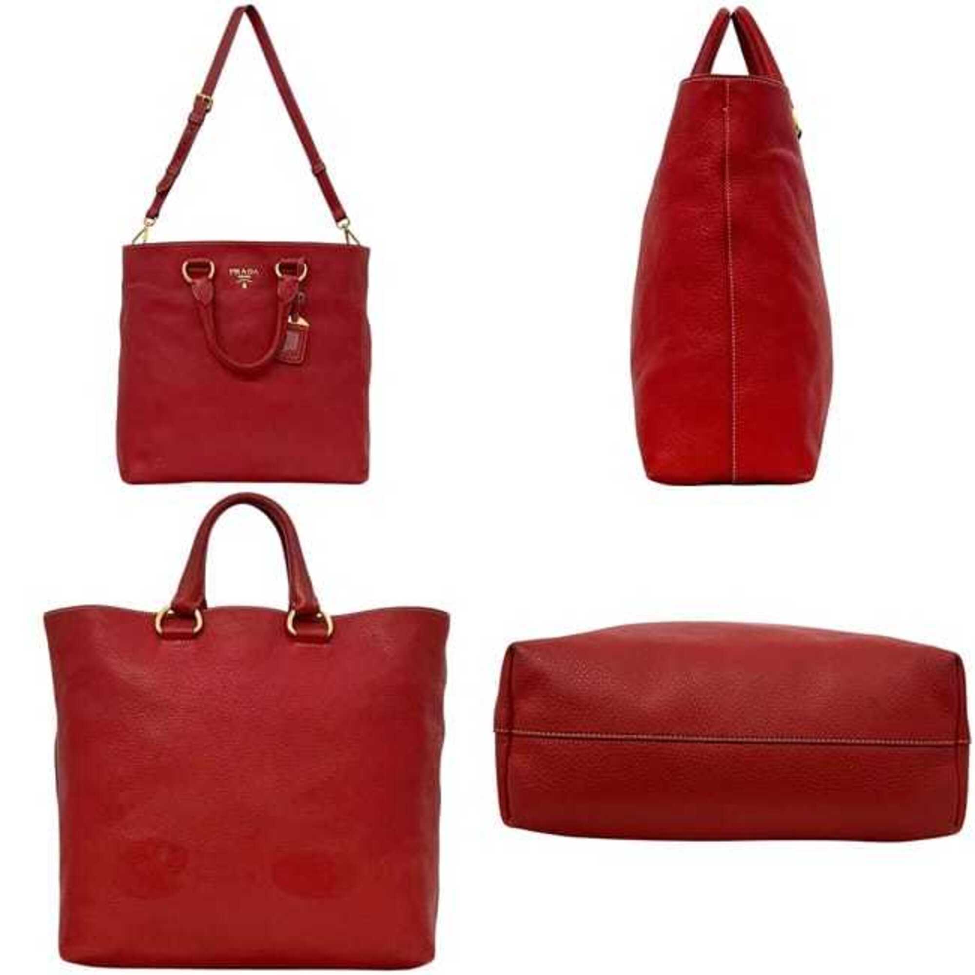 Prada Fuoco Red Color Tote Bag (Pre-Owned)