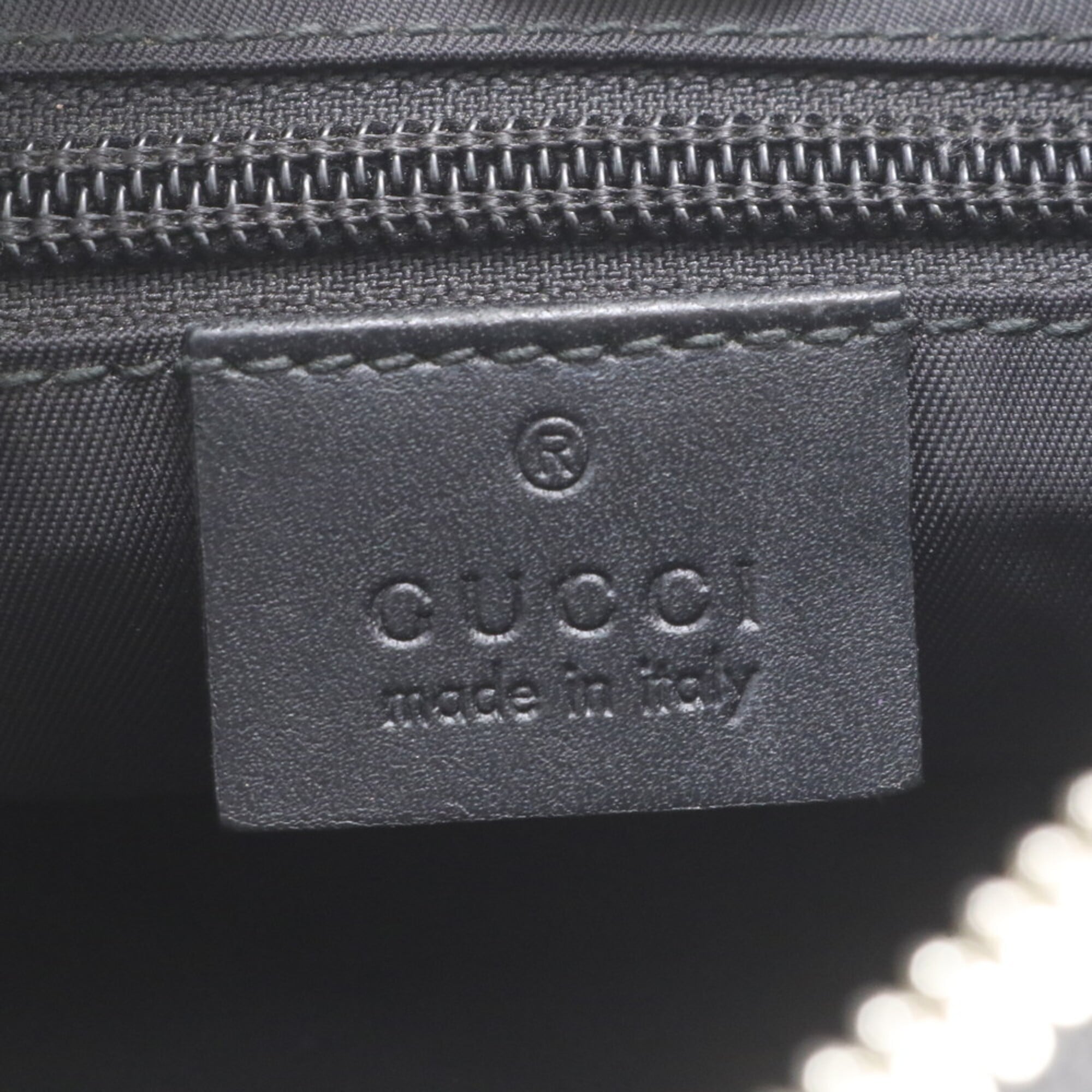 Gucci Beige Black Red Color Leather Coated Canvas Messenger Bag Shoulder Bag (Pre-Owned)