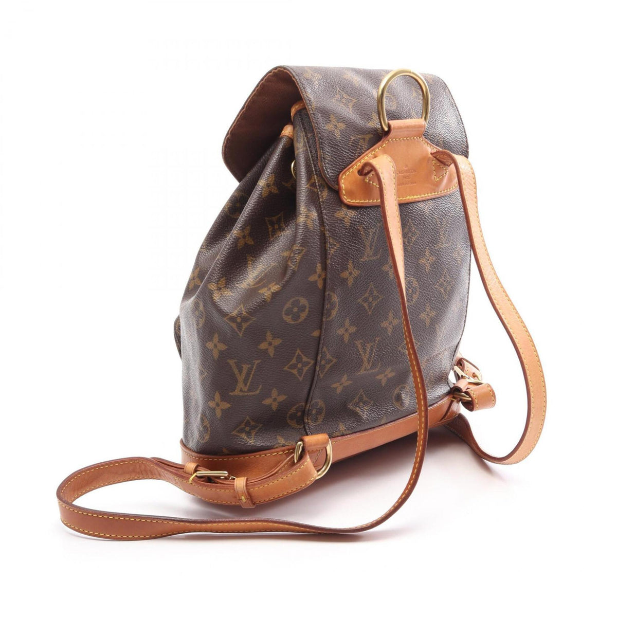 Louis Vuitton Brown Monogram Coated Canvas Backpack Handbag (Pre-Owned)
