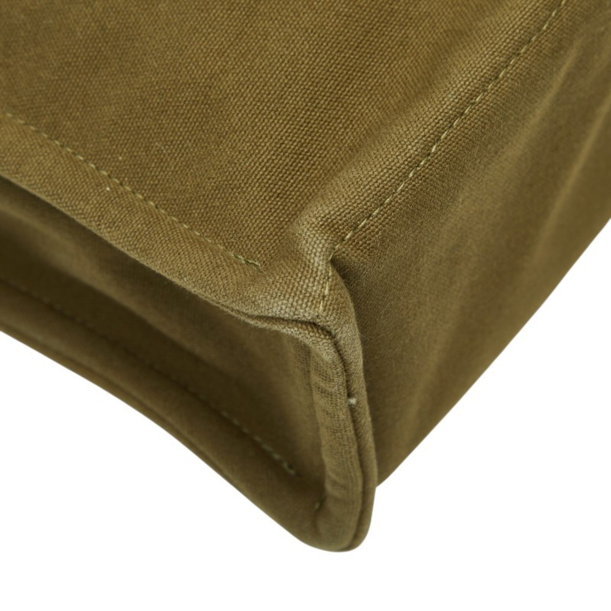 Hermes Green Canvas Handbag Tote Bag (Pre-Owned)