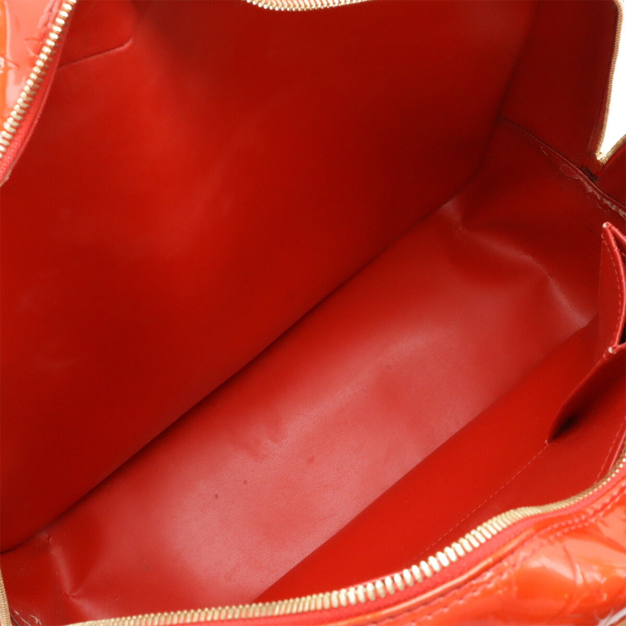 Louis Vuitton Galle Red Color Rouge Monogram Vernis Boston Bag Shoulder Bag Tote Bag (Pre-Owned)