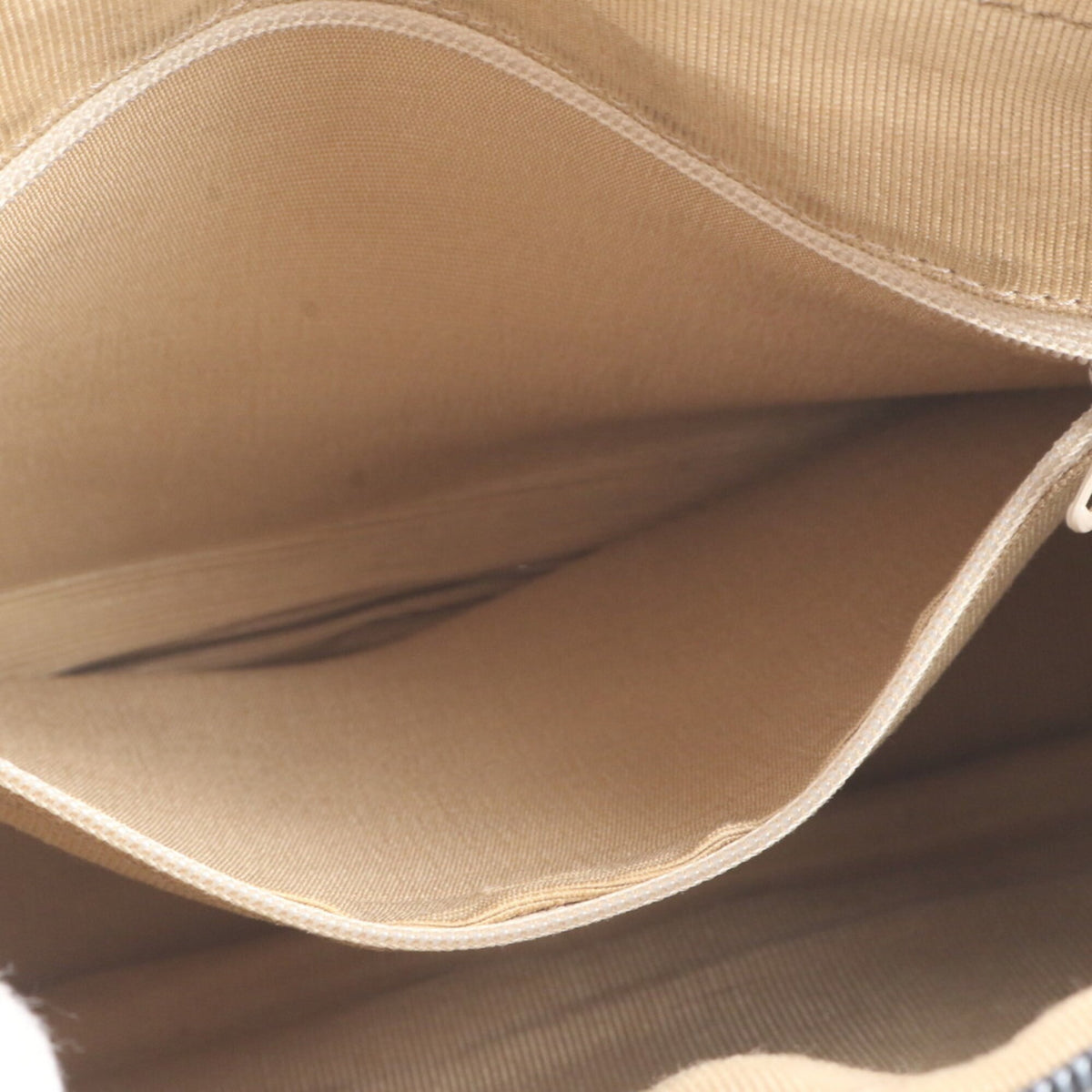 Bally Beige Navy Leather Canvas Shoulder Bag (Pre-Owned)