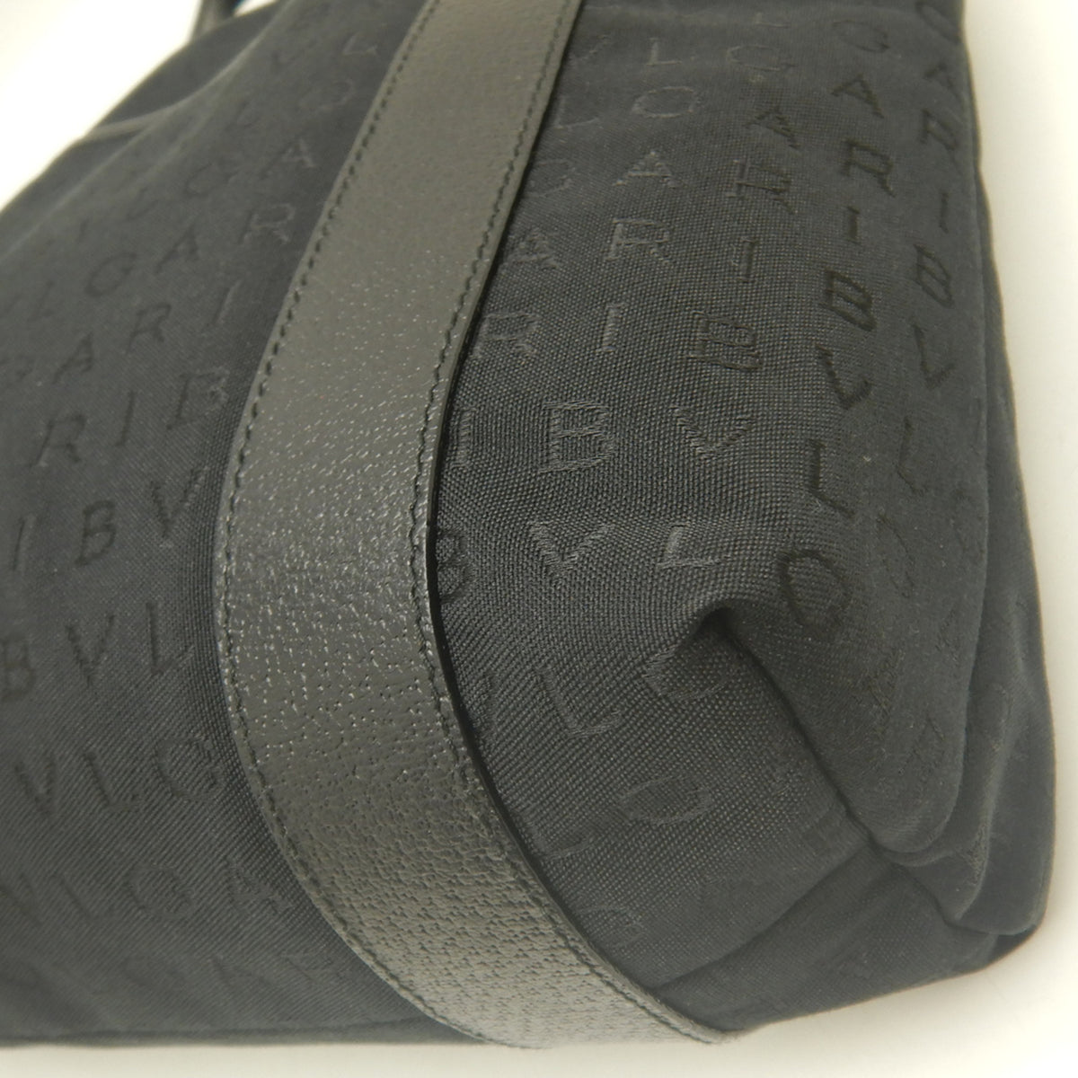 Bvlgari Black Canvas Leather Tote Bag (Pre-Owned)