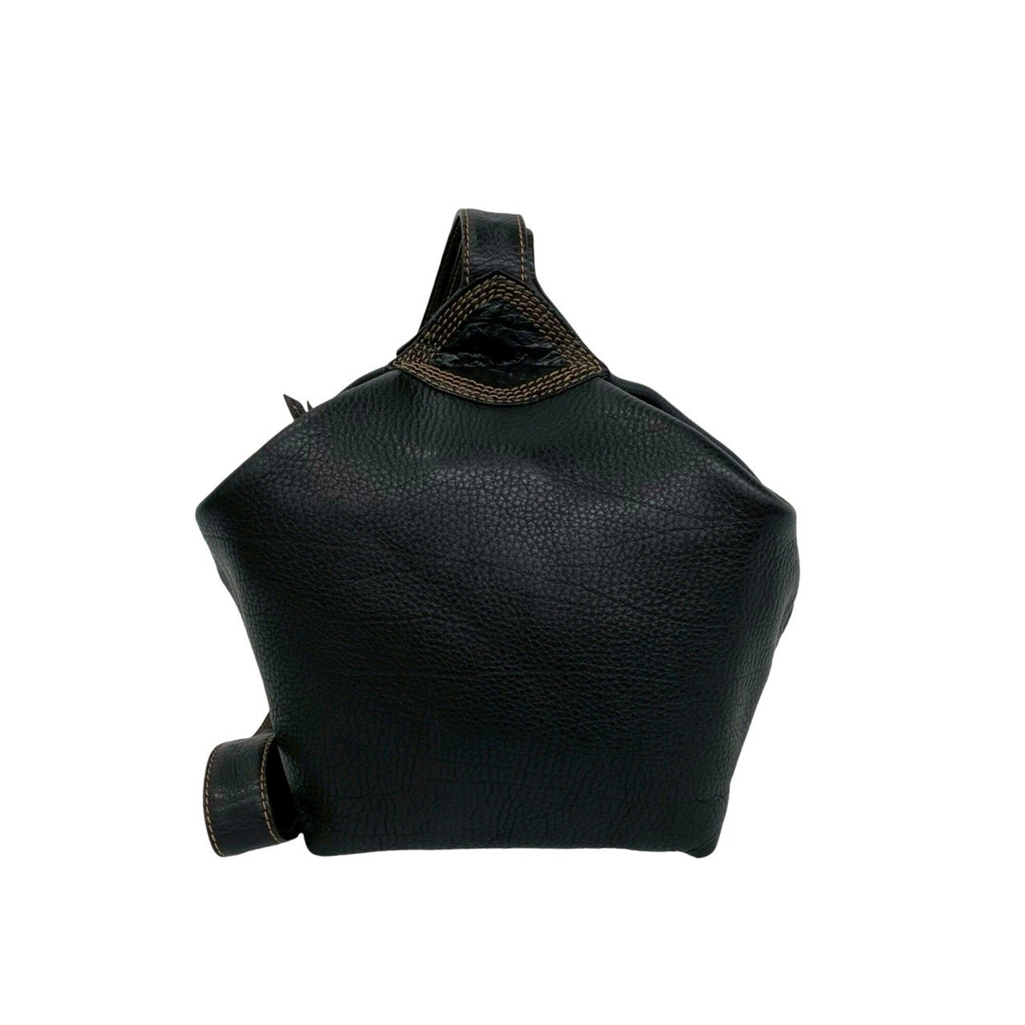 Loewe Black Leather Shoulder Bag Tote Bag (Pre-Owned)