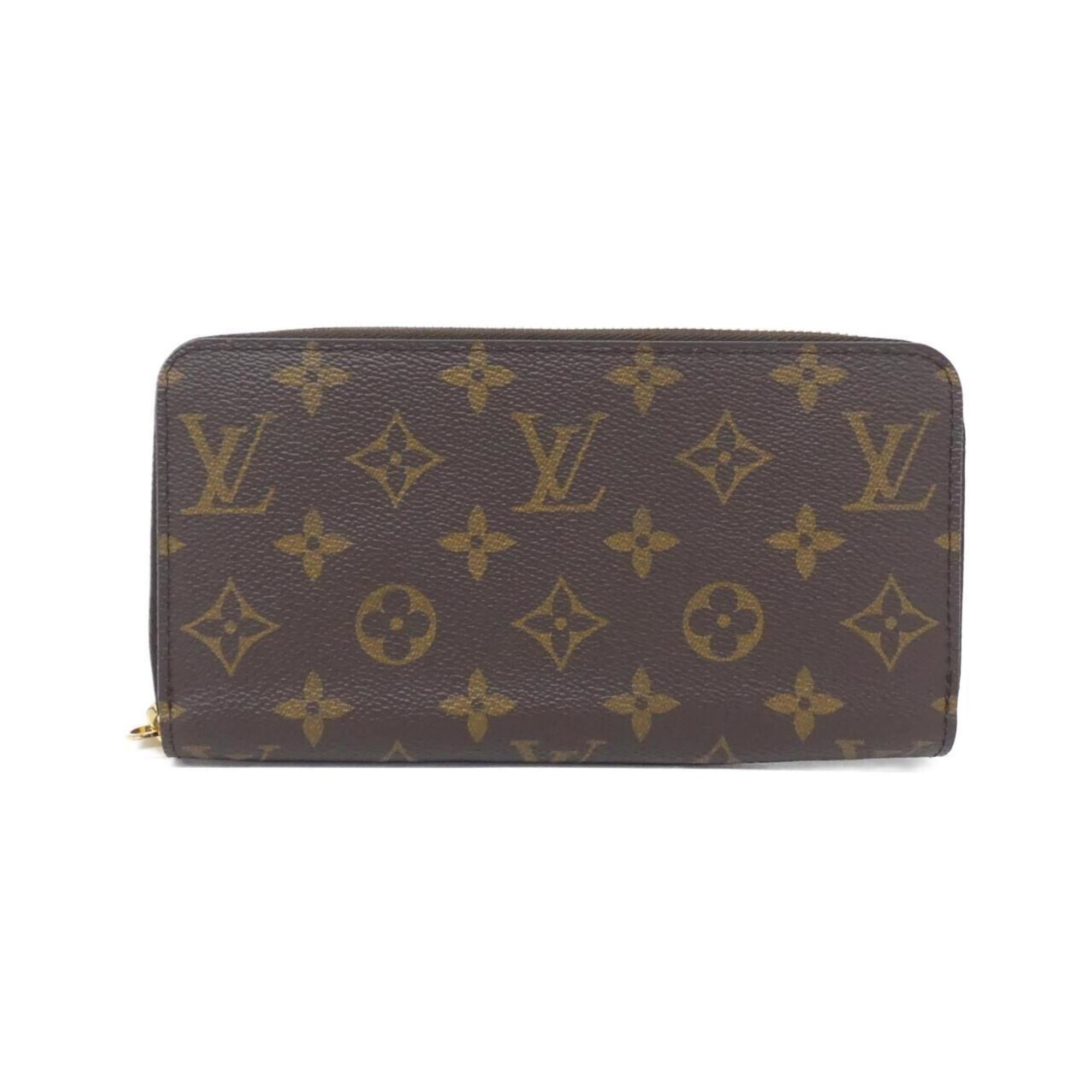 Louis Vuitton Fuchsia Marron Coated Canvas Long Wallet (Bi-Fold) (Pre-Owned)