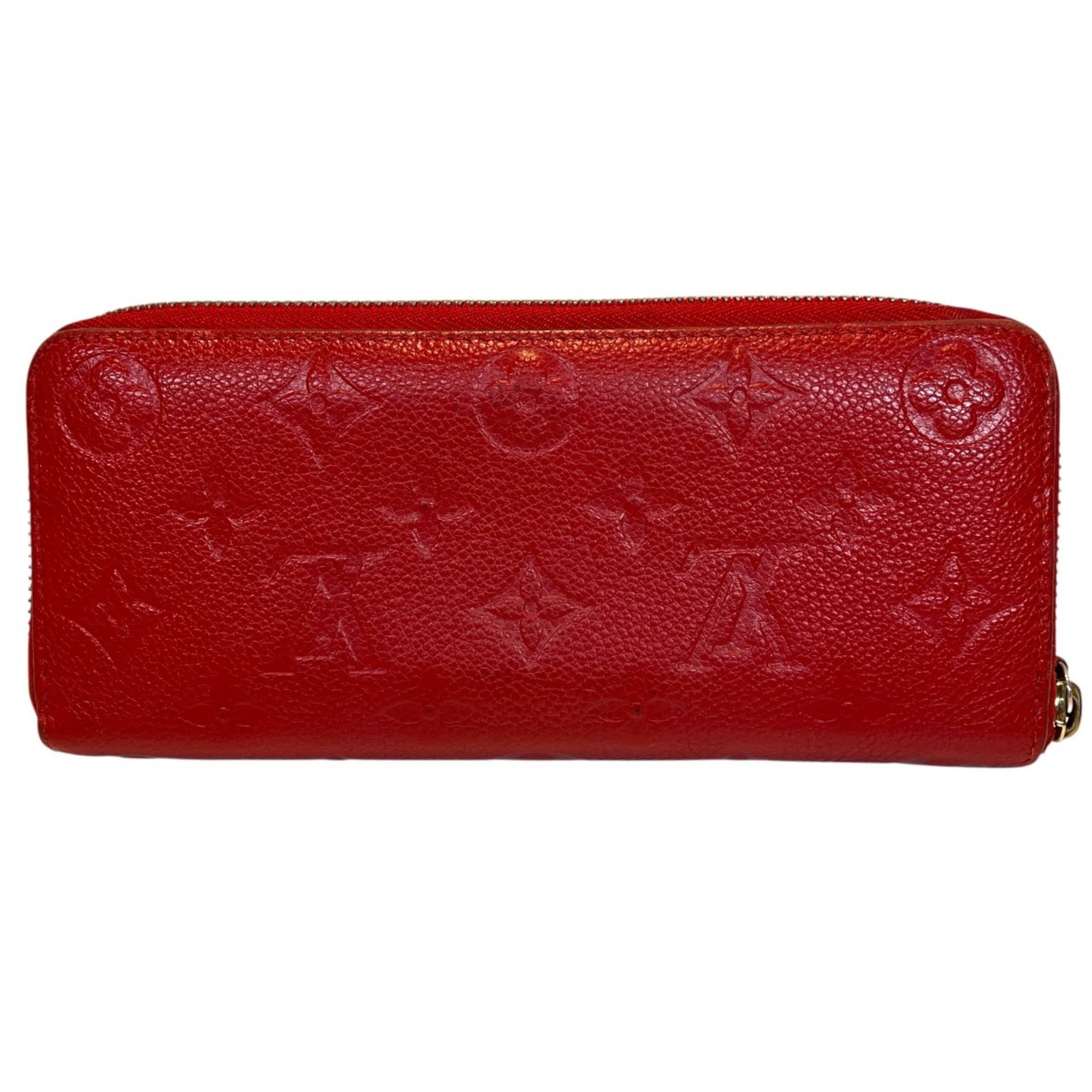 Louis Vuitton Galle Monogram Red Color Monogram Empreinte Long Wallet (Bi-Fold) (Pre-Owned)