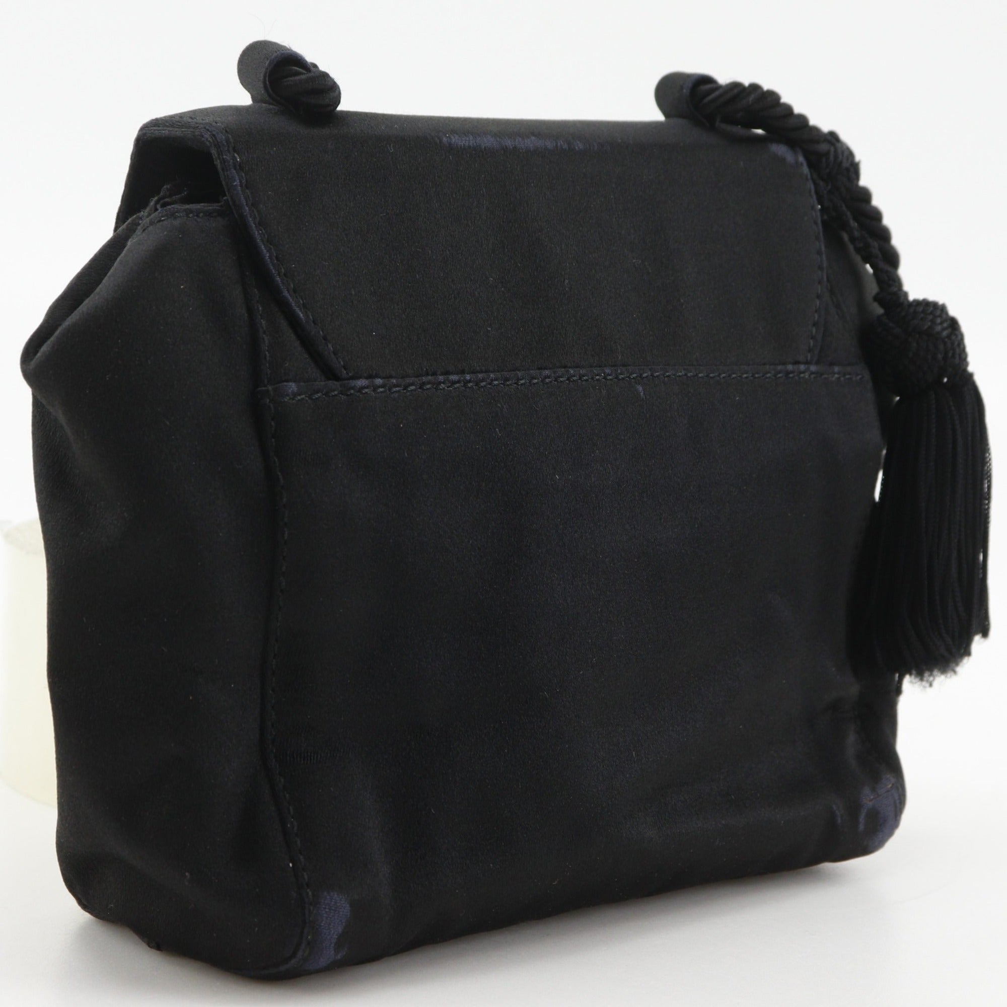 Prada Black Satin Shoulder Bag (Pre-Owned)