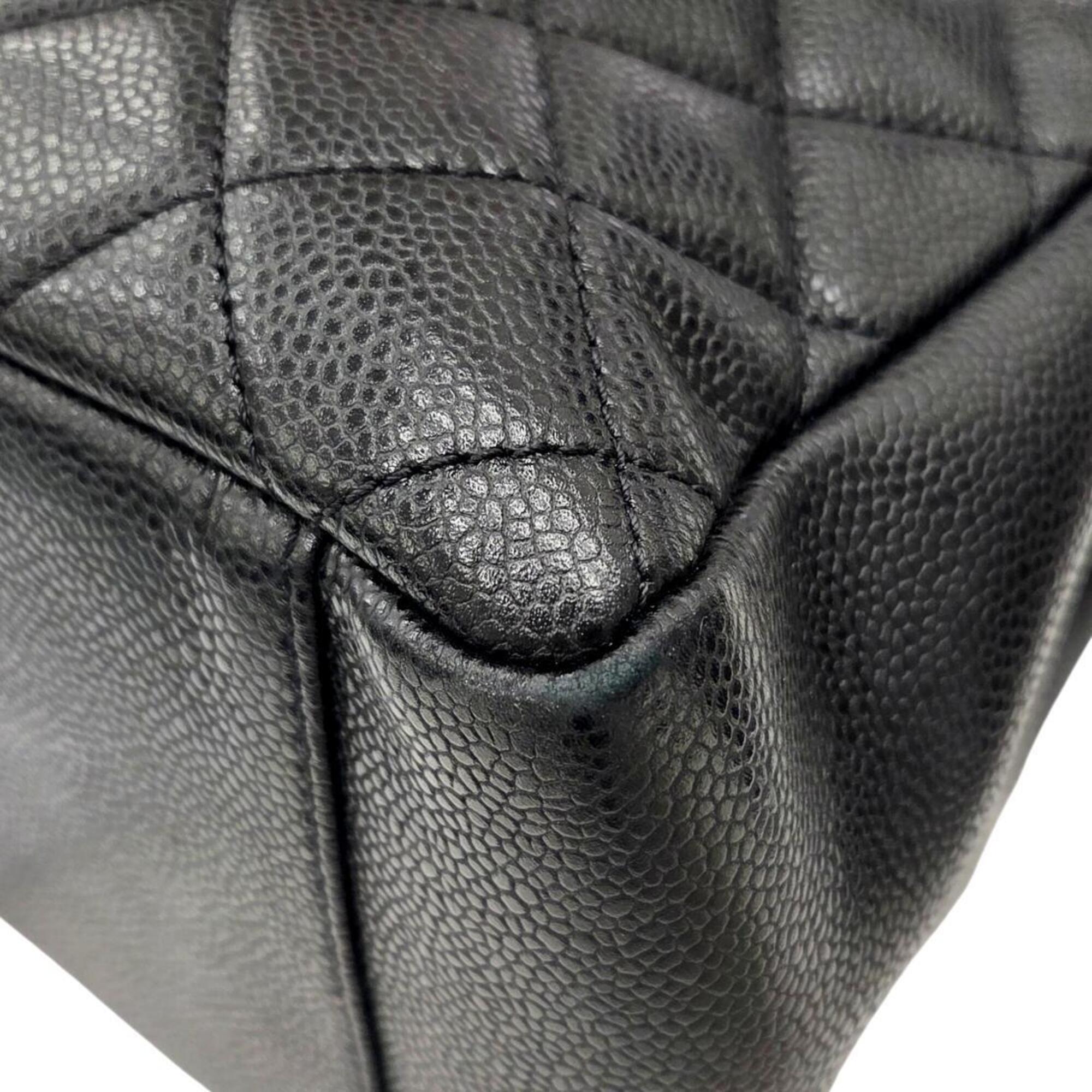 Chanel Black Grained Calfskin Tote Bag (Pre-Owned)
