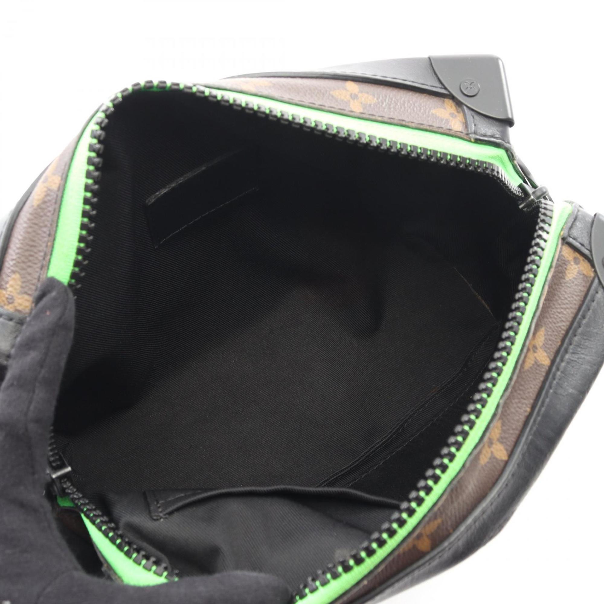 Louis Vuitton Black Brown Monogram Macassar Multi-Color Coated Canvas Leather Shoulder Bag (Pre-Owned)