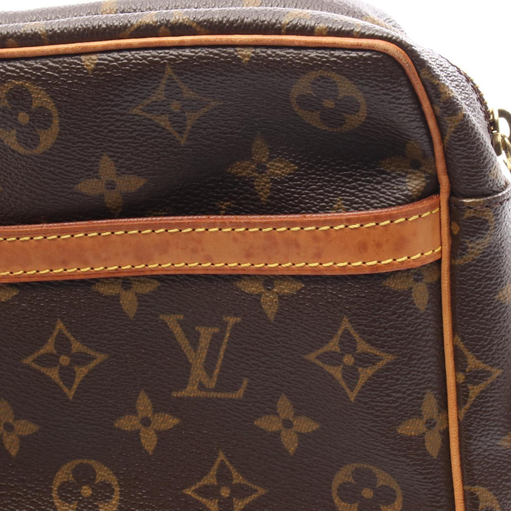 Louis Vuitton Brown Monogram Coated Canvas Leather Shoulder Bag (Pre-Owned)
