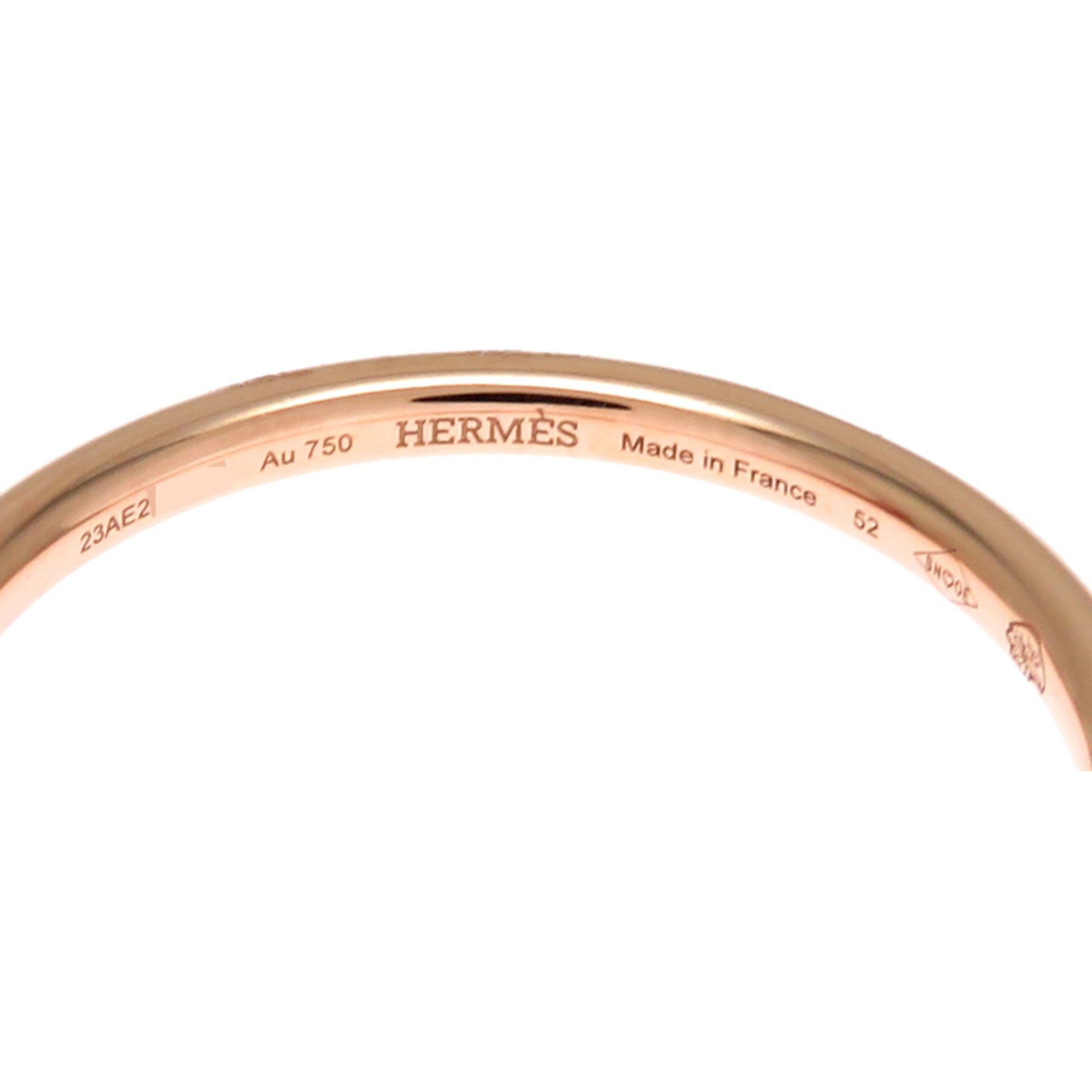 Hermes Pink Gold (18K) Band Ring (Pre-Owned)