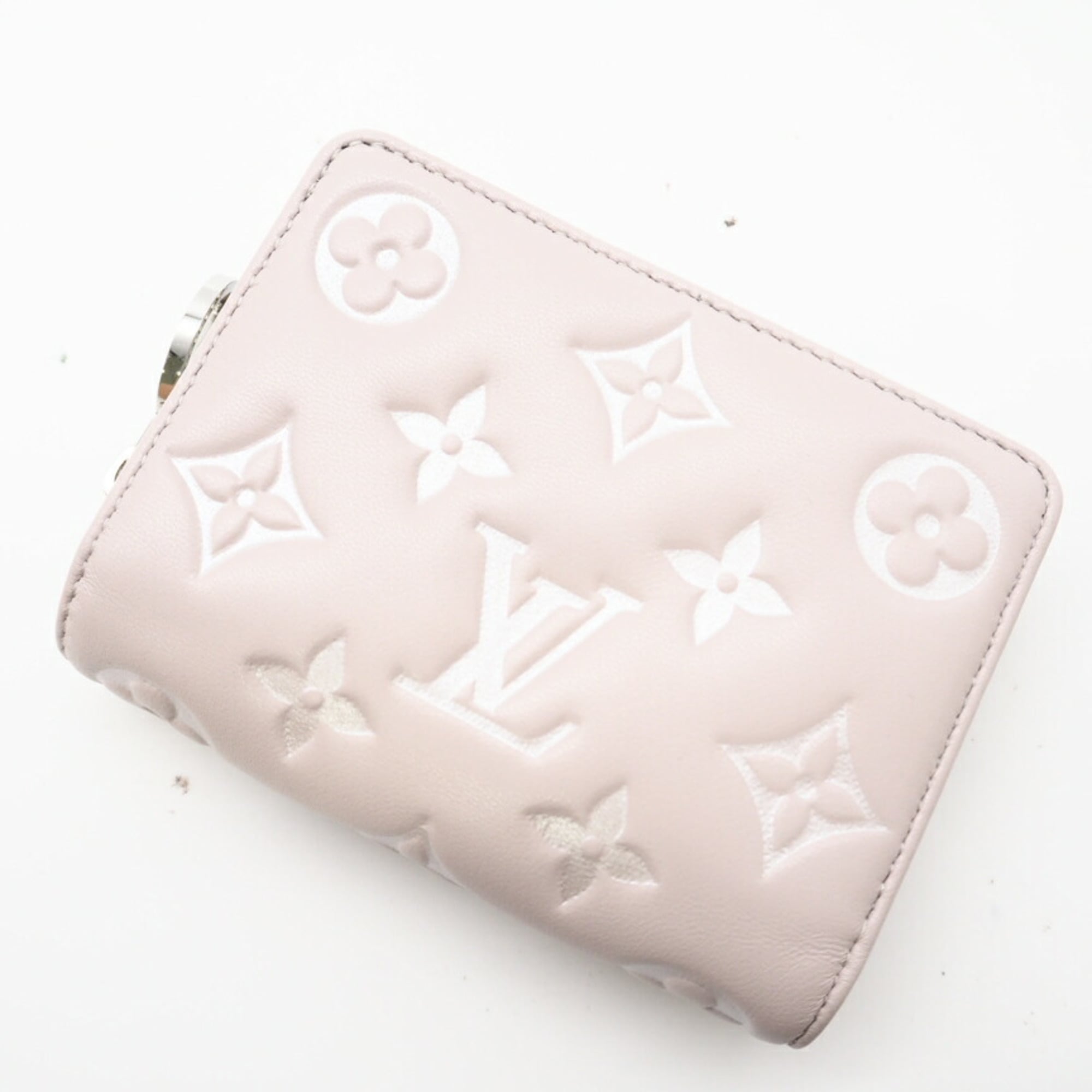 Louis Vuitton Gray Pink Leather Wallet (Bi-Fold) (Pre-Owned)