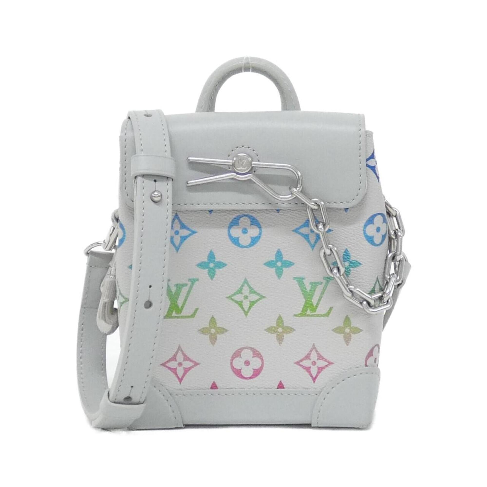 Louis Vuitton Gray Coated Canvas Shoulder Bag (Pre-Owned)