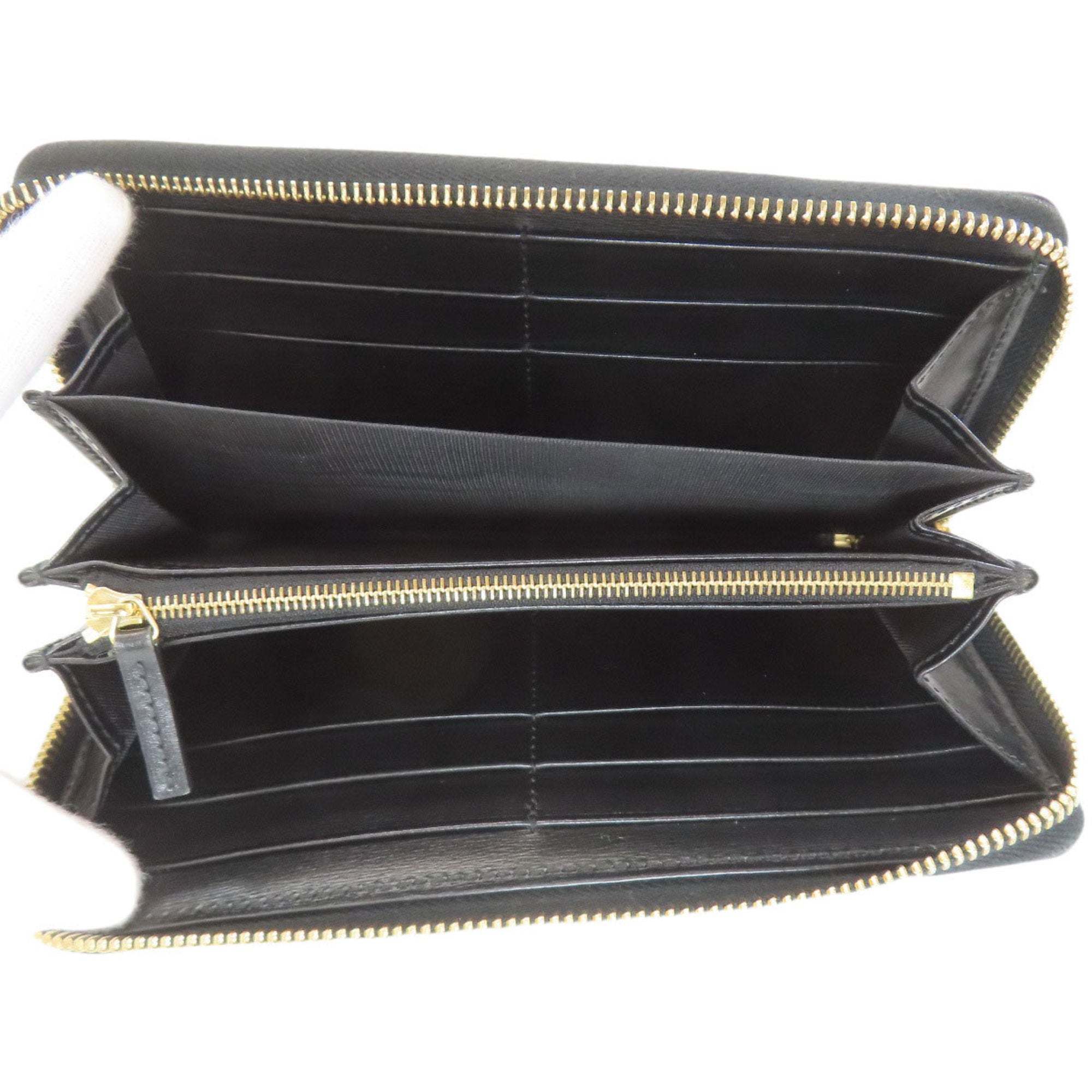 Gucci Black Leather Long Wallet (Bi-Fold) (Pre-Owned)