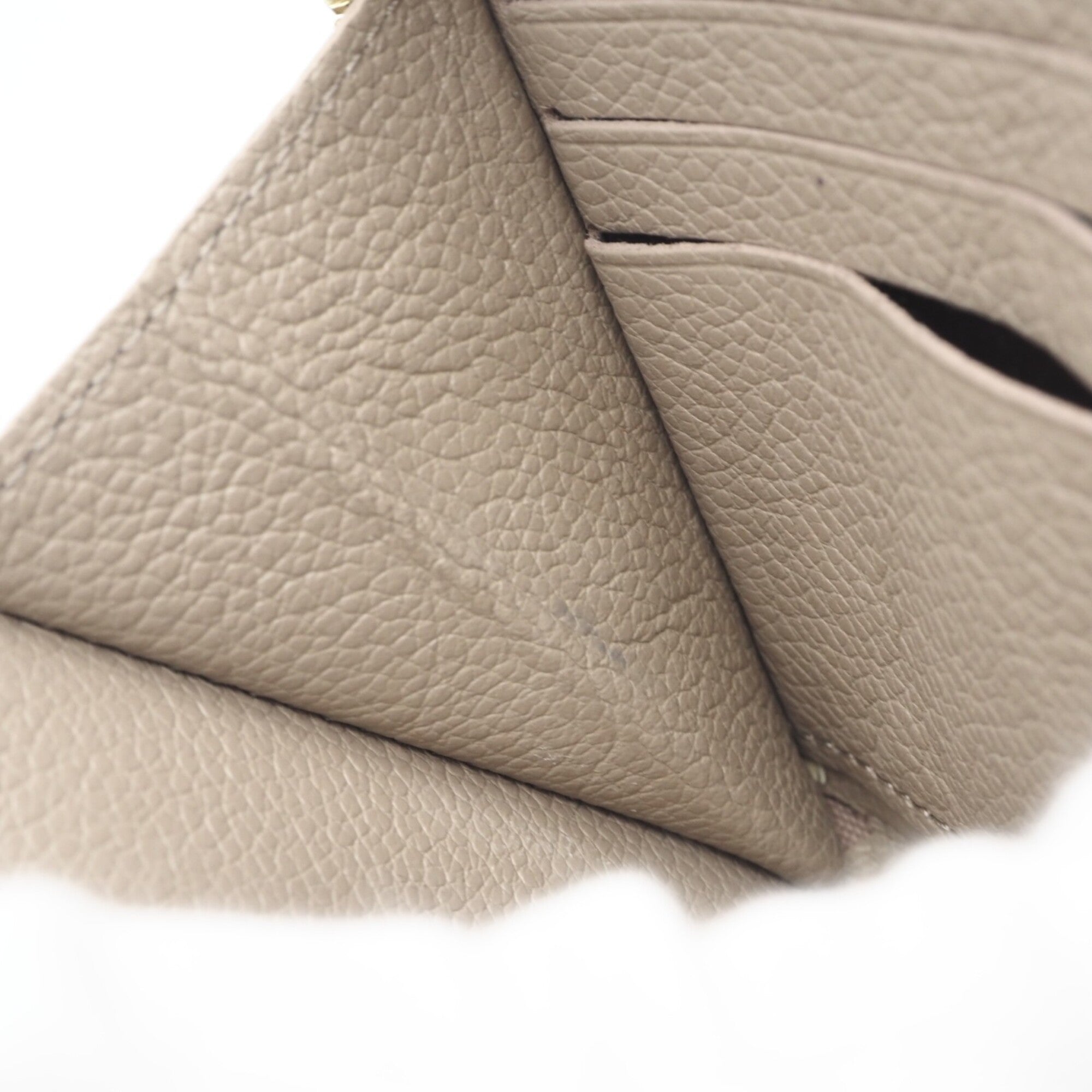 Louis Vuitton Monogram Empreinte Beige Leather Long Wallet (Bi-Fold) (Pre-Owned)