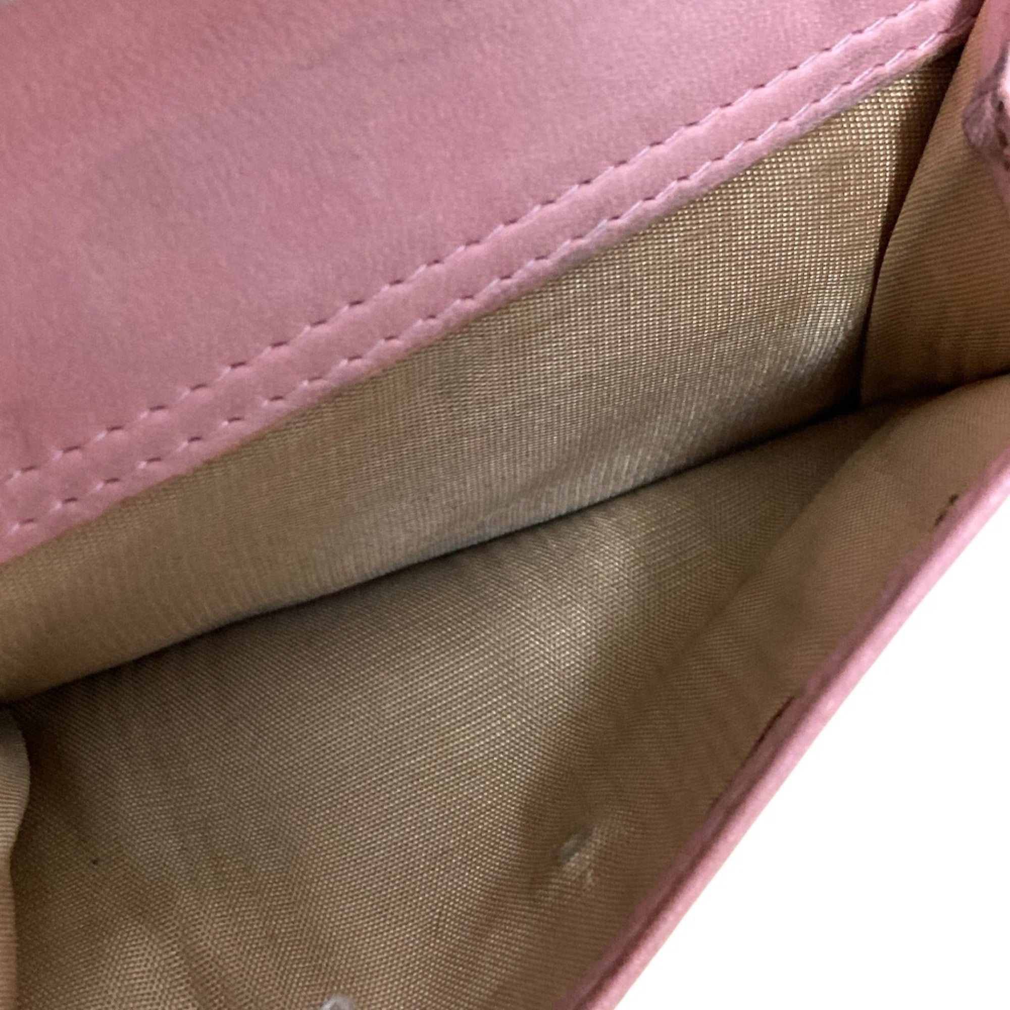 Chanel Pink Grained Calfskin Wallet (Tri-Fold) (Pre-Owned)