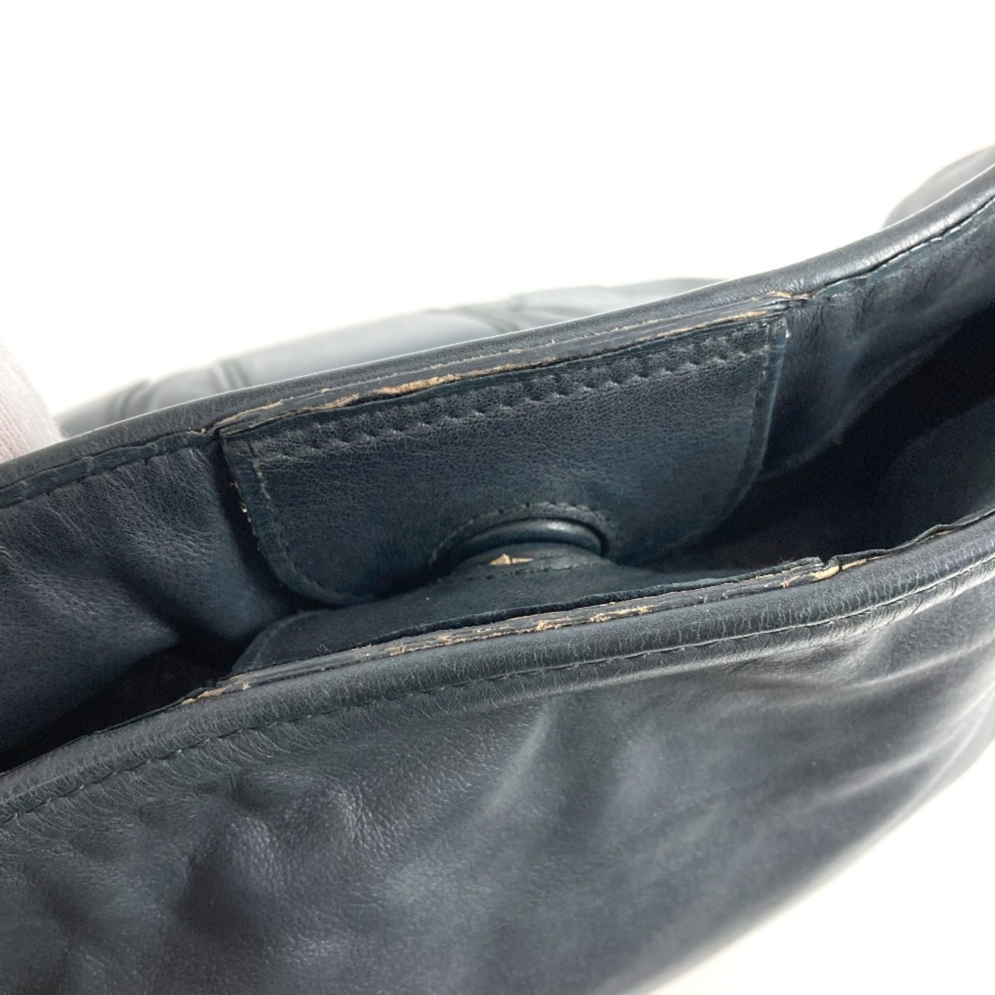 Bvlgari B.Zero1 Navy Leather Shoulder Bag Tote Bag (Pre-Owned)