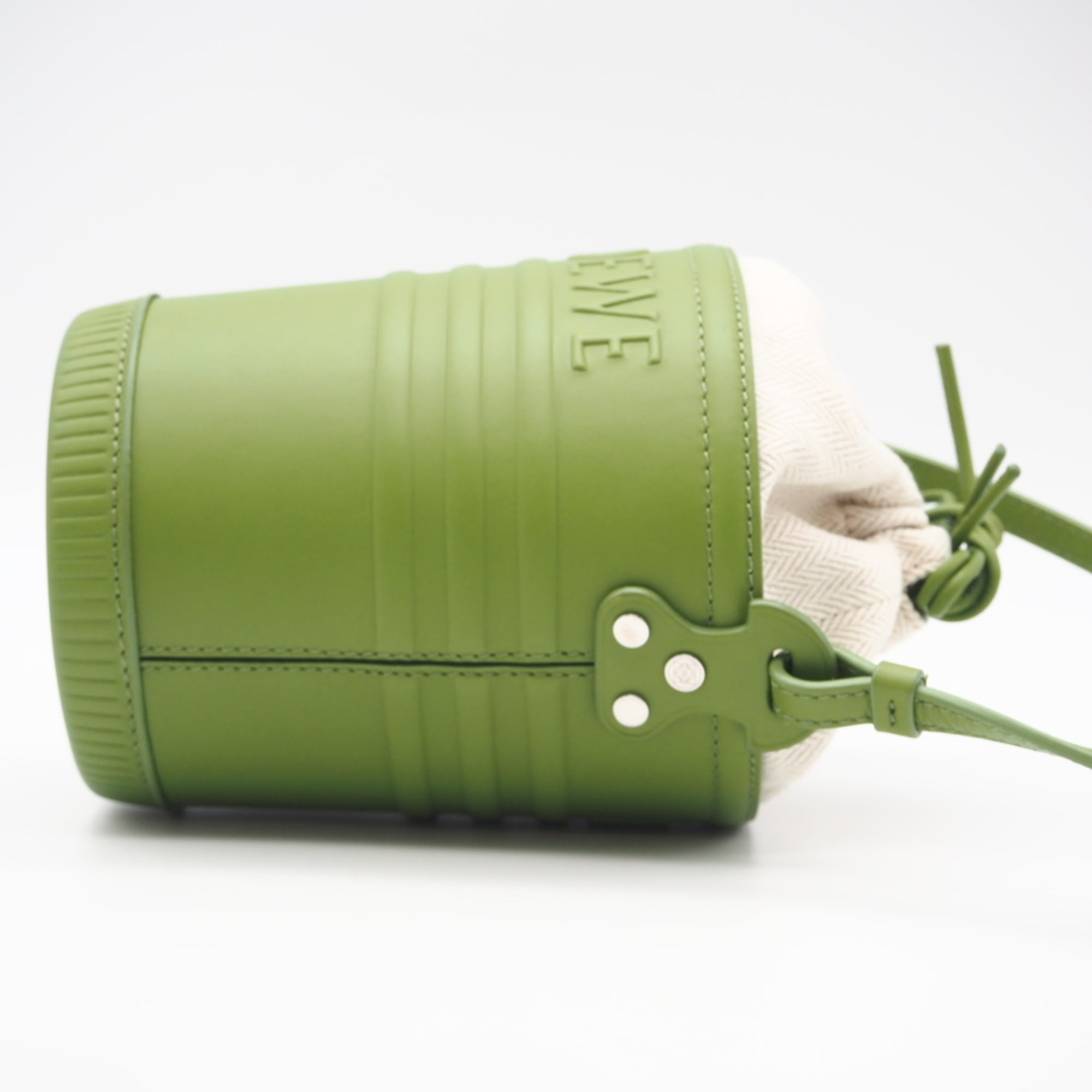 Loewe Green Canvas Leather Shoulder Bag (Pre-Owned)